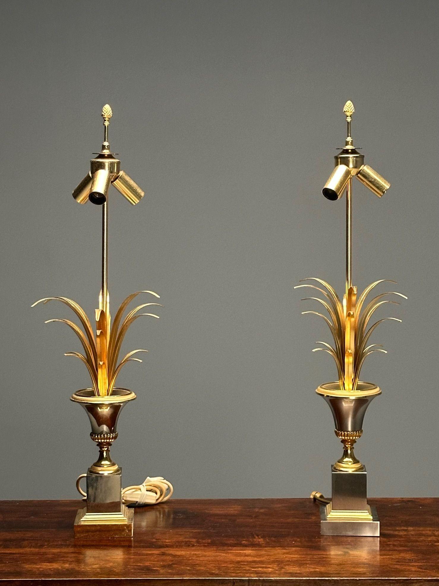 Maison Charles Attr, Hollywood Regency, French Table Lamps, France, 1950s In Good Condition For Sale In Stamford, CT