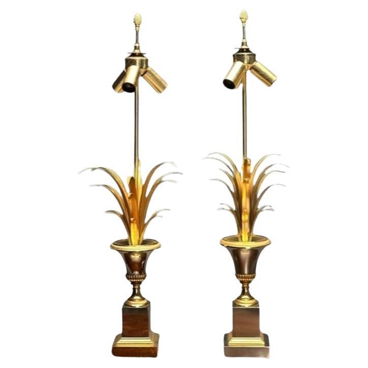 Maison Charles Attr, Hollywood Regency, French Table Lamps, France, 1950s For Sale