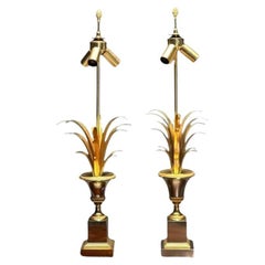 Vintage Maison Charles Attr, Hollywood Regency, French Table Lamps, France, 1950s