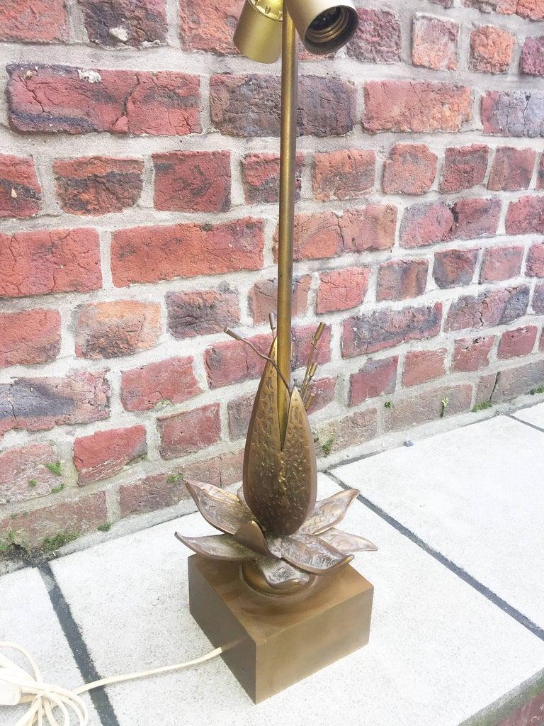 French Maison Charles 'Attributed to' Bronze Lamp, circa 1950/1960 For Sale