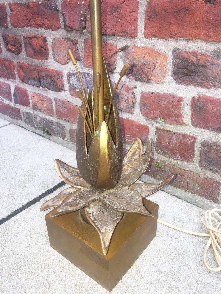 Maison Charles 'Attributed to' Bronze Lamp, circa 1950/1960 In Good Condition For Sale In Mouscron, WHT