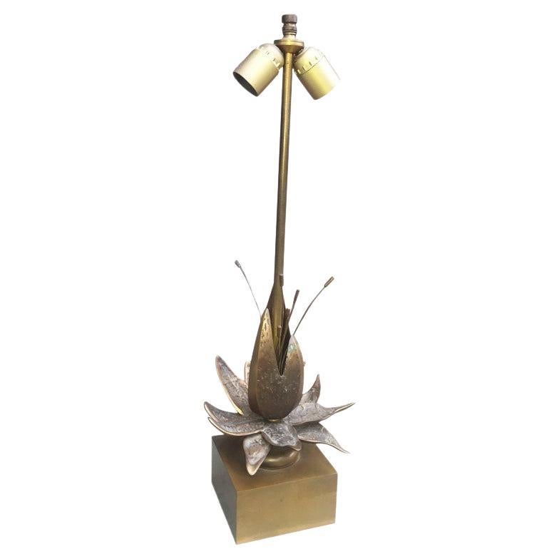 Maison Charles 'Attributed to' Bronze Lamp, circa 1950/1960 For Sale