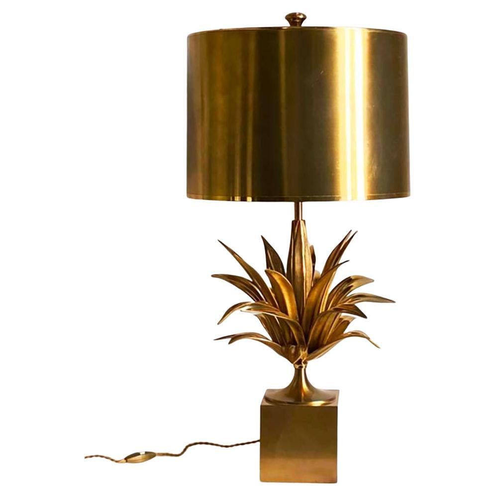 Maison Charles Brass and Bronze Agave a Gorge Table Lamp--All Original