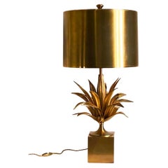 Maison Charles: Agave a Gorge-Tischlampe aus Messing und Bronze, Original