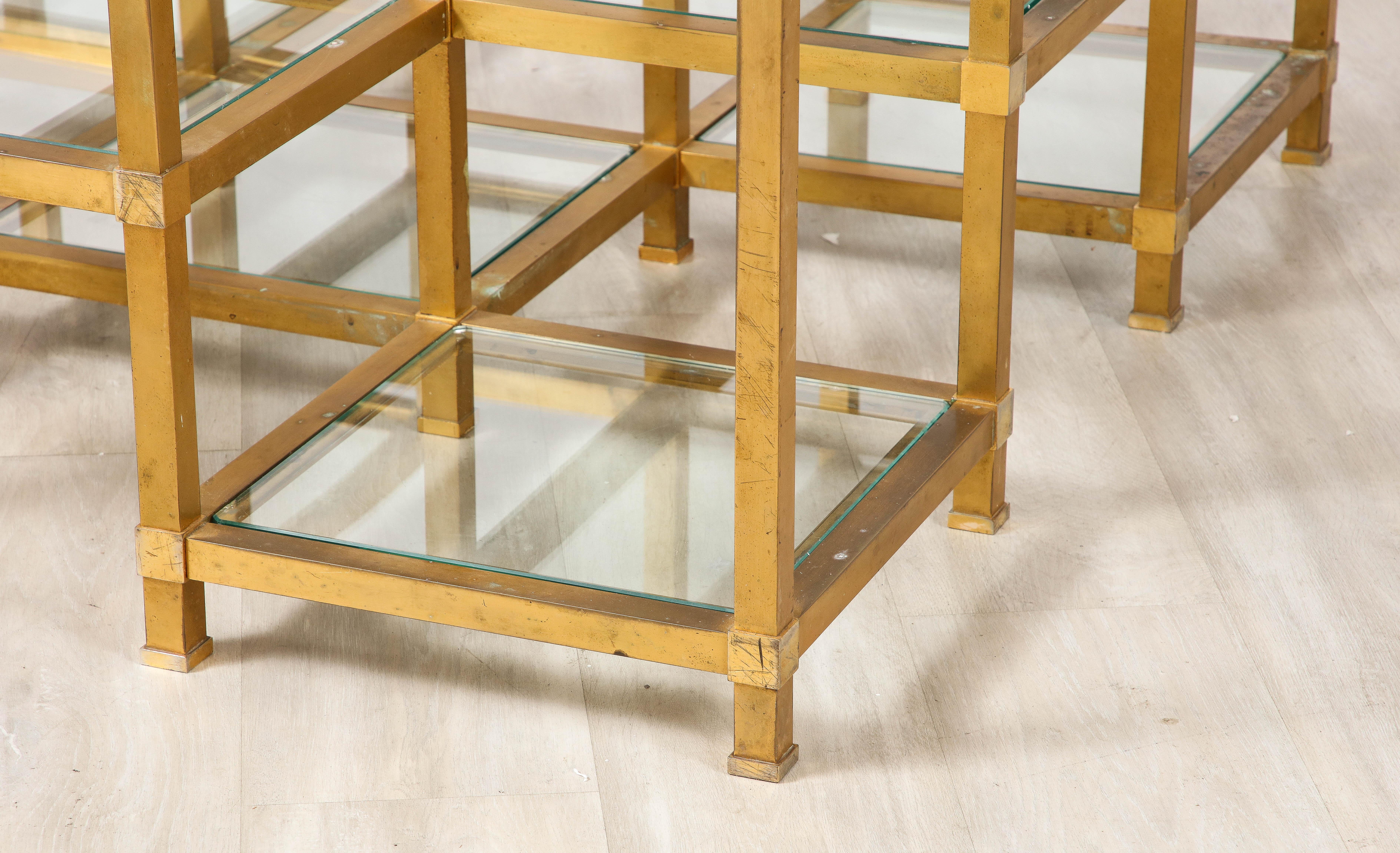 Maison Charles Brass and Glass Coffee Table, France, Circa 1970 For Sale 5