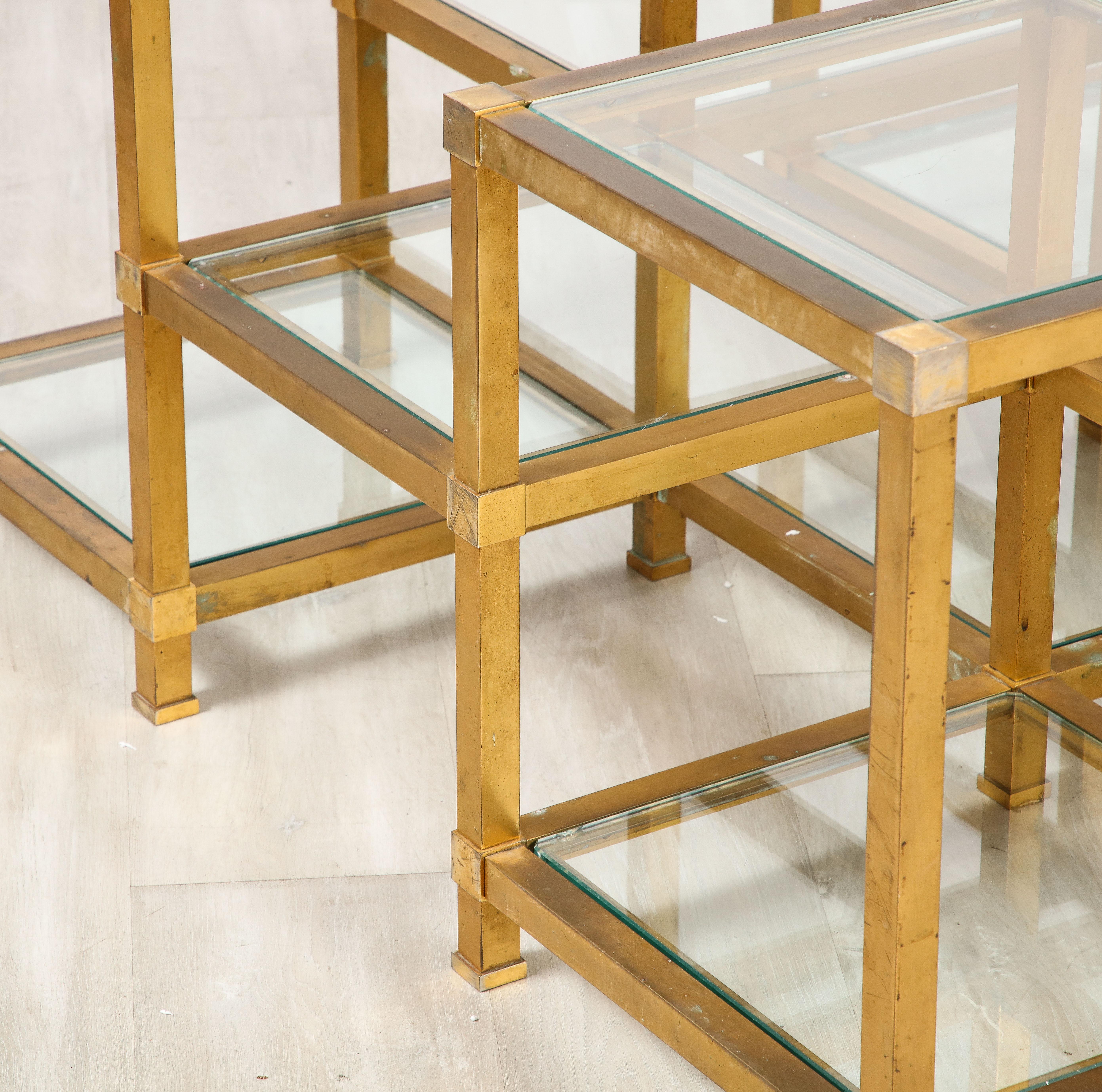 Maison Charles Brass and Glass Coffee Table, France, Circa 1970 For Sale 10