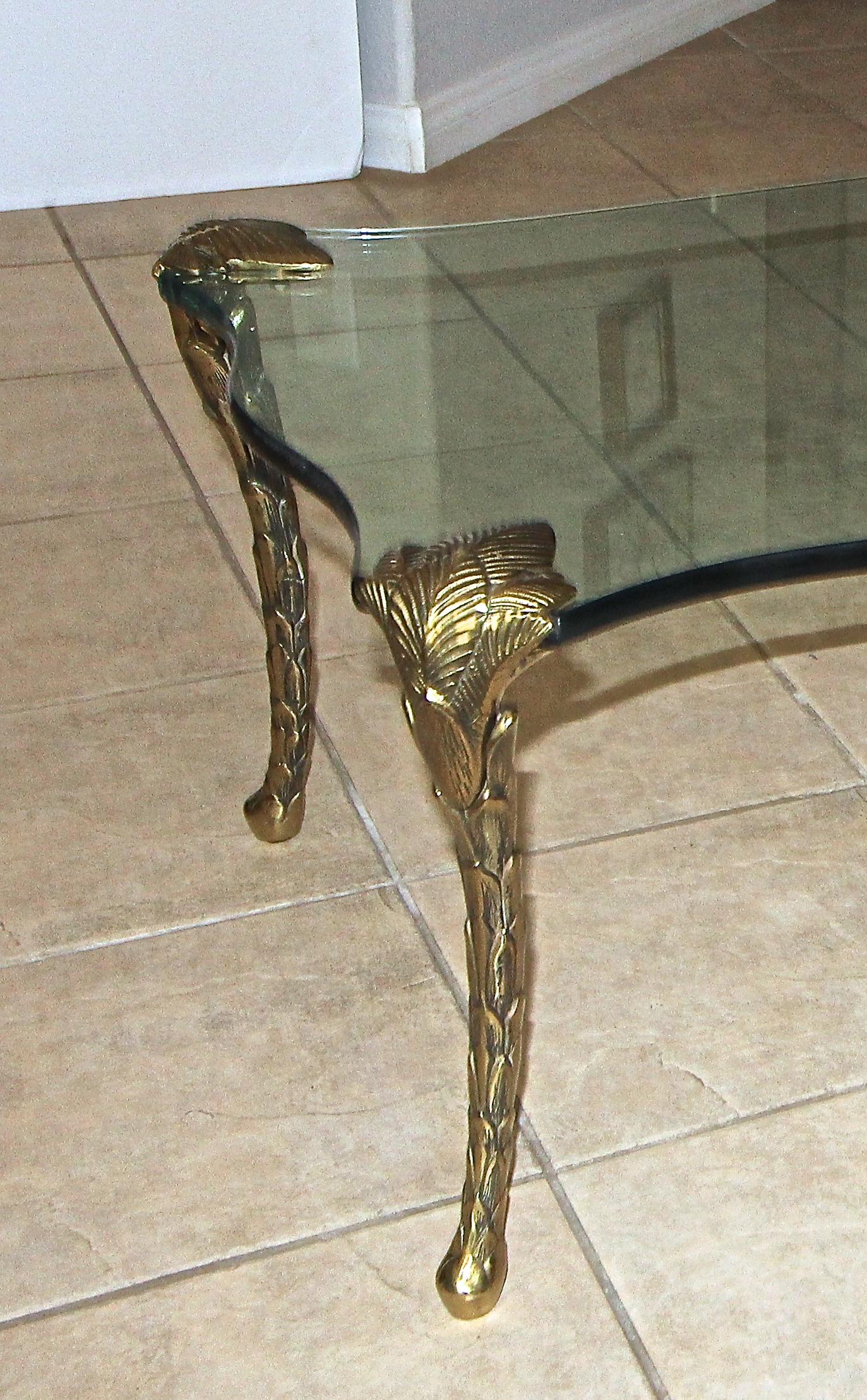Maison Charles Brass Cabriole Legs Coffee Cocktail Table 1