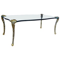 Maison Charles Brass Cabriole Legs Coffee Cocktail Table