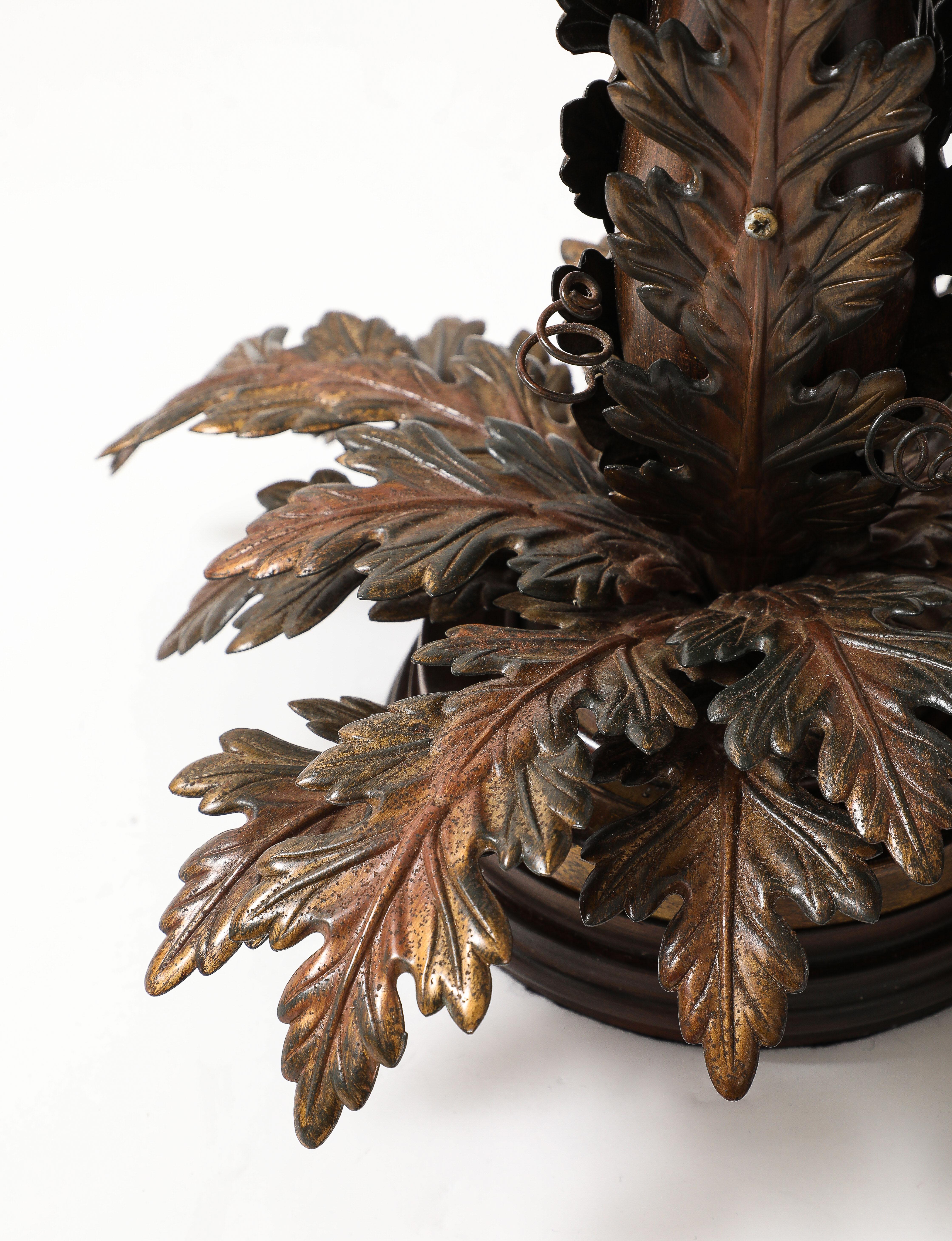 Maison Charles Lampes à fougères et insectes en laiton en vente 11