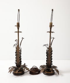 Maison Charles Brass Fern, Insect Lamps