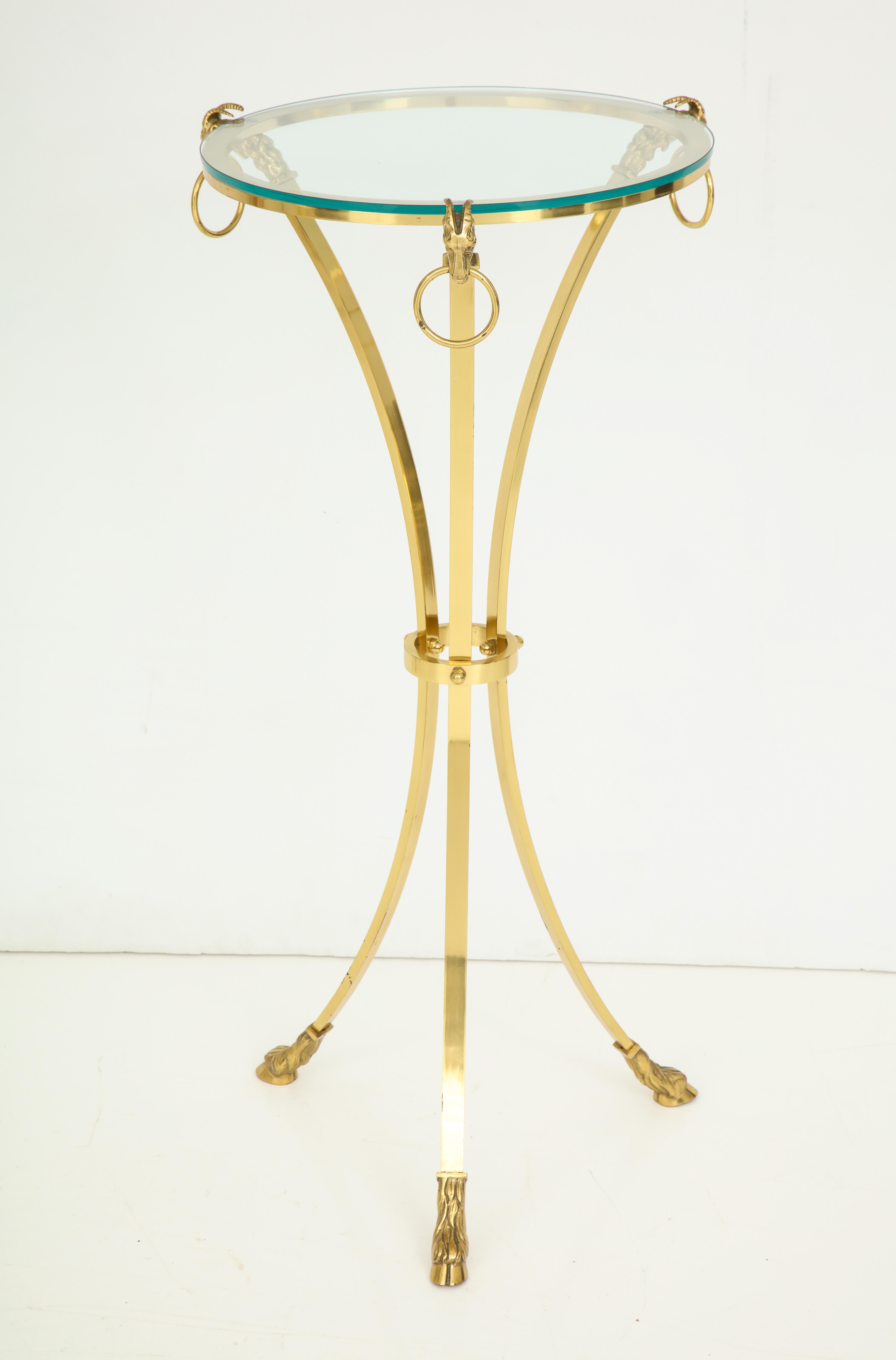 Maison Charles Brass Side Table For Sale 4