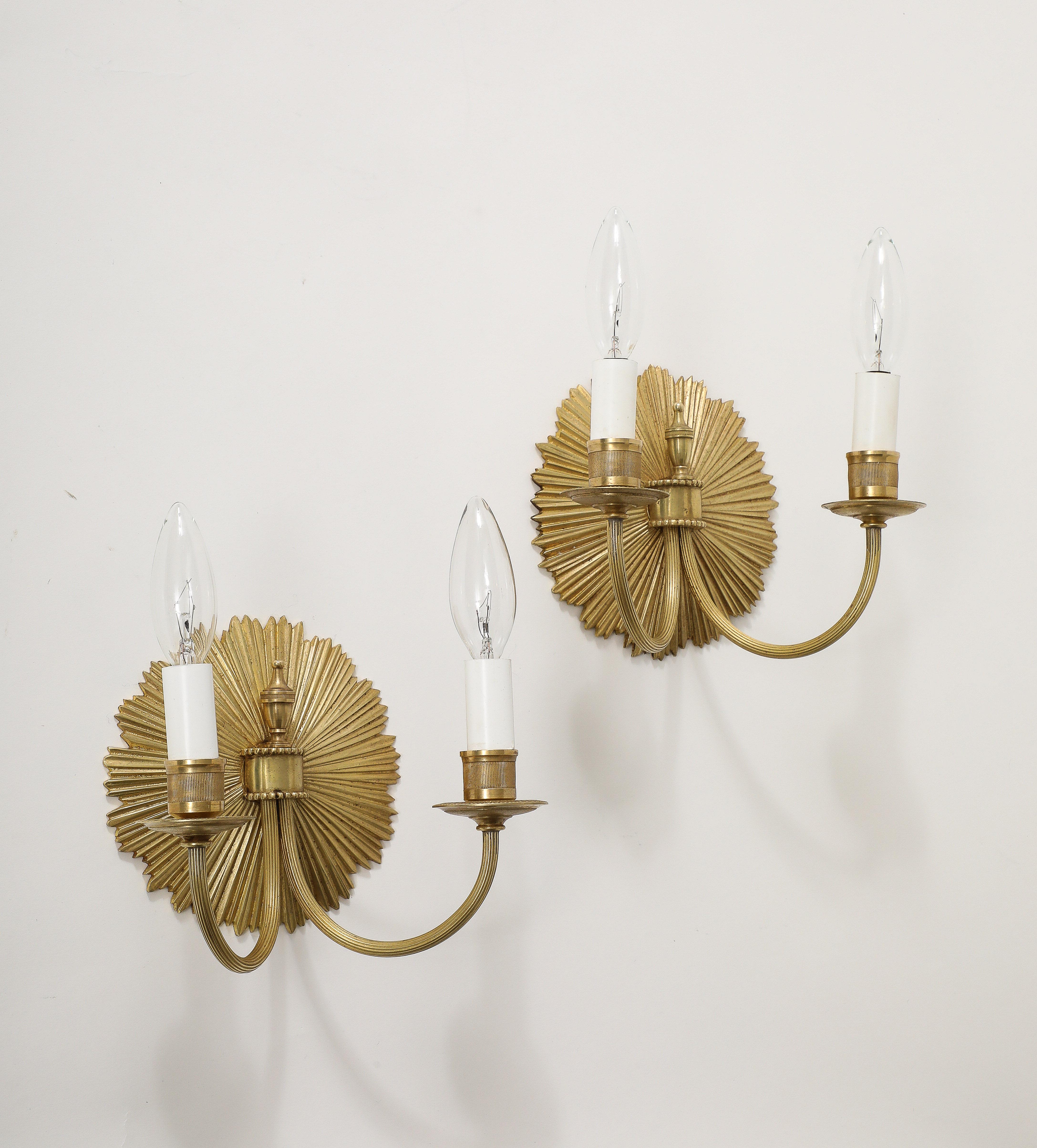 Maison Charles Brass Wall Sconces For Sale 7