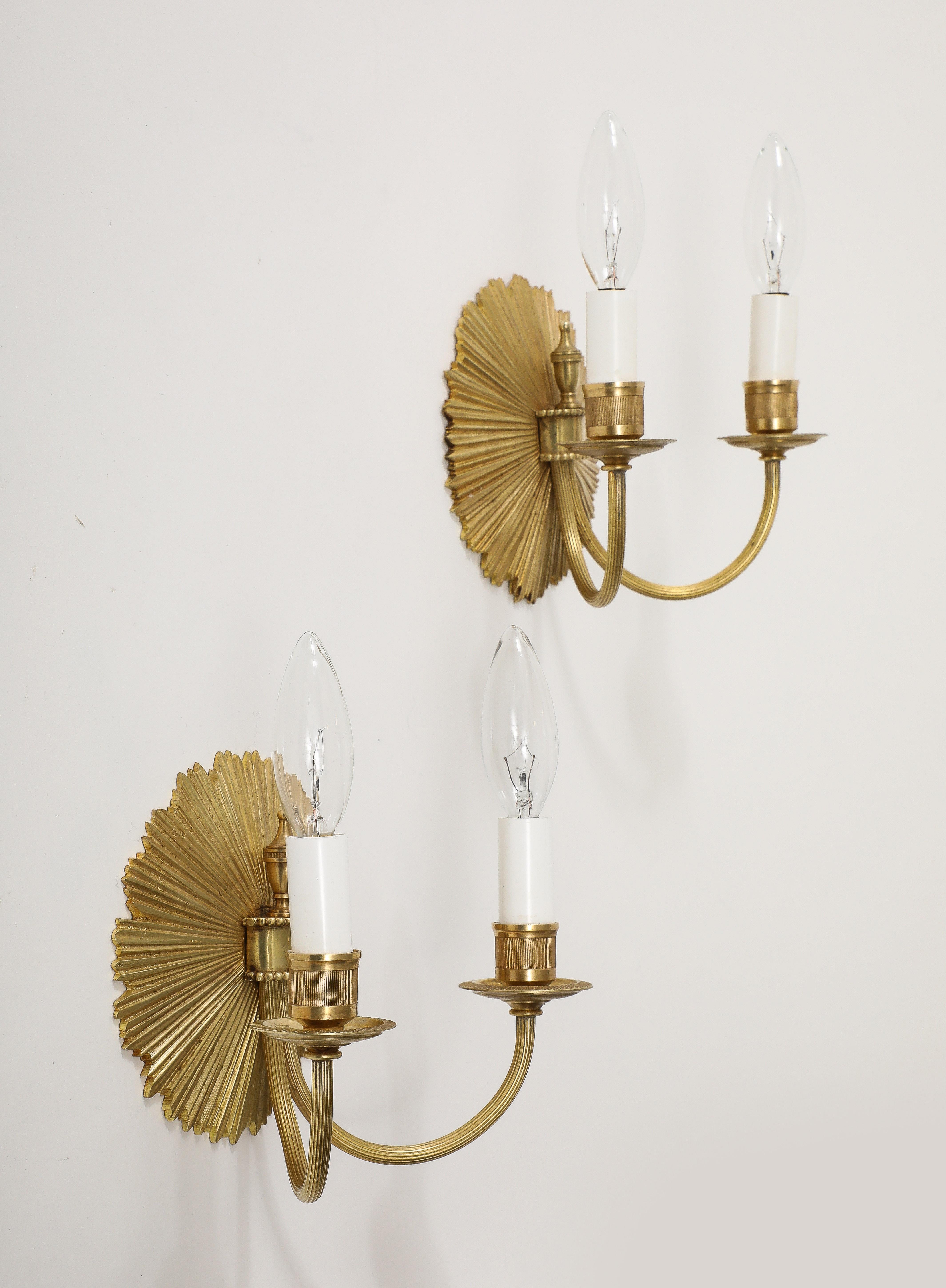 Maison Charles Brass Wall Sconces For Sale 8