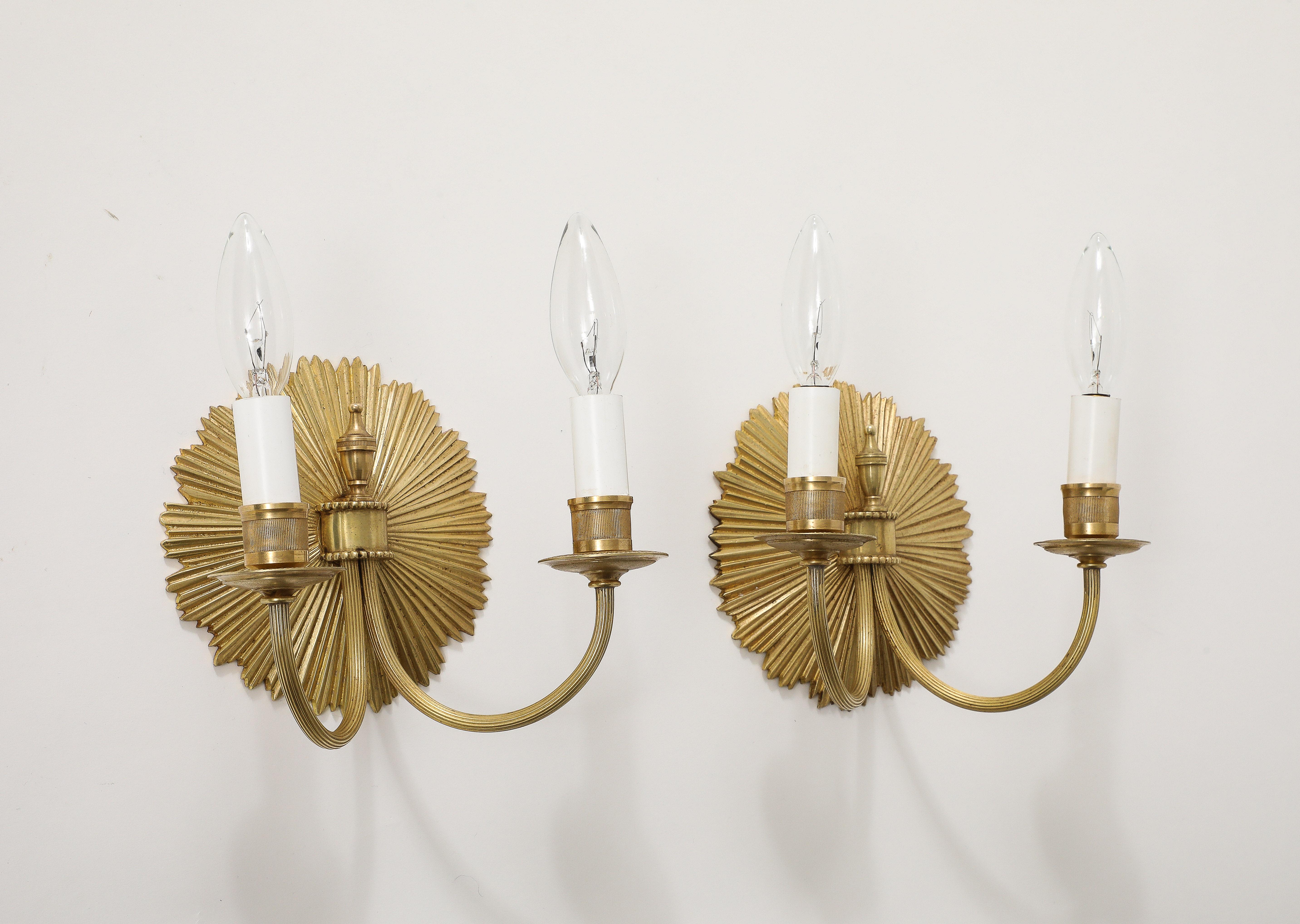 Maison Charles Brass Wall Sconces For Sale 10