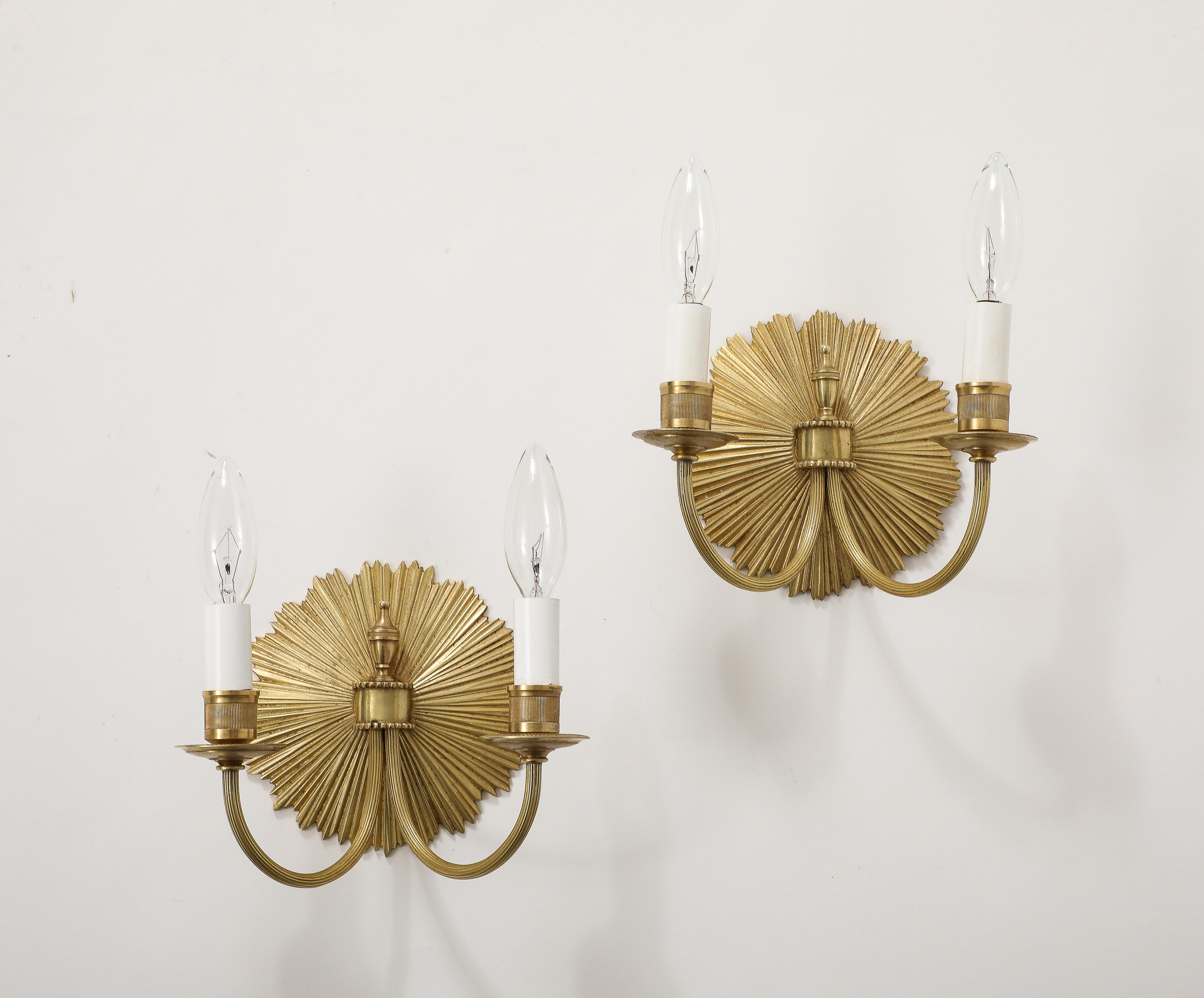 Maison Charles Brass Wall Sconces For Sale 1