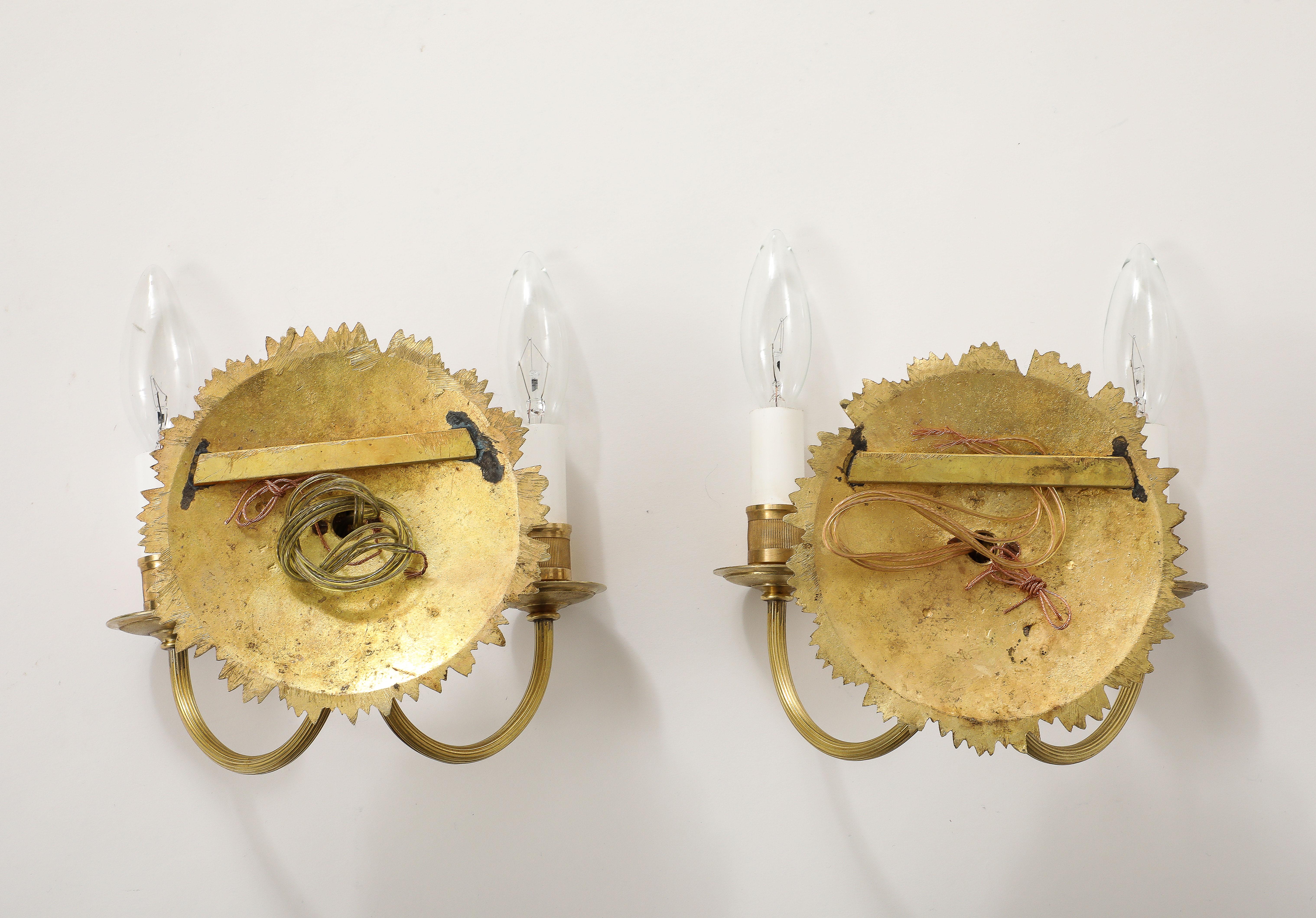 Maison Charles Brass Wall Sconces For Sale 2
