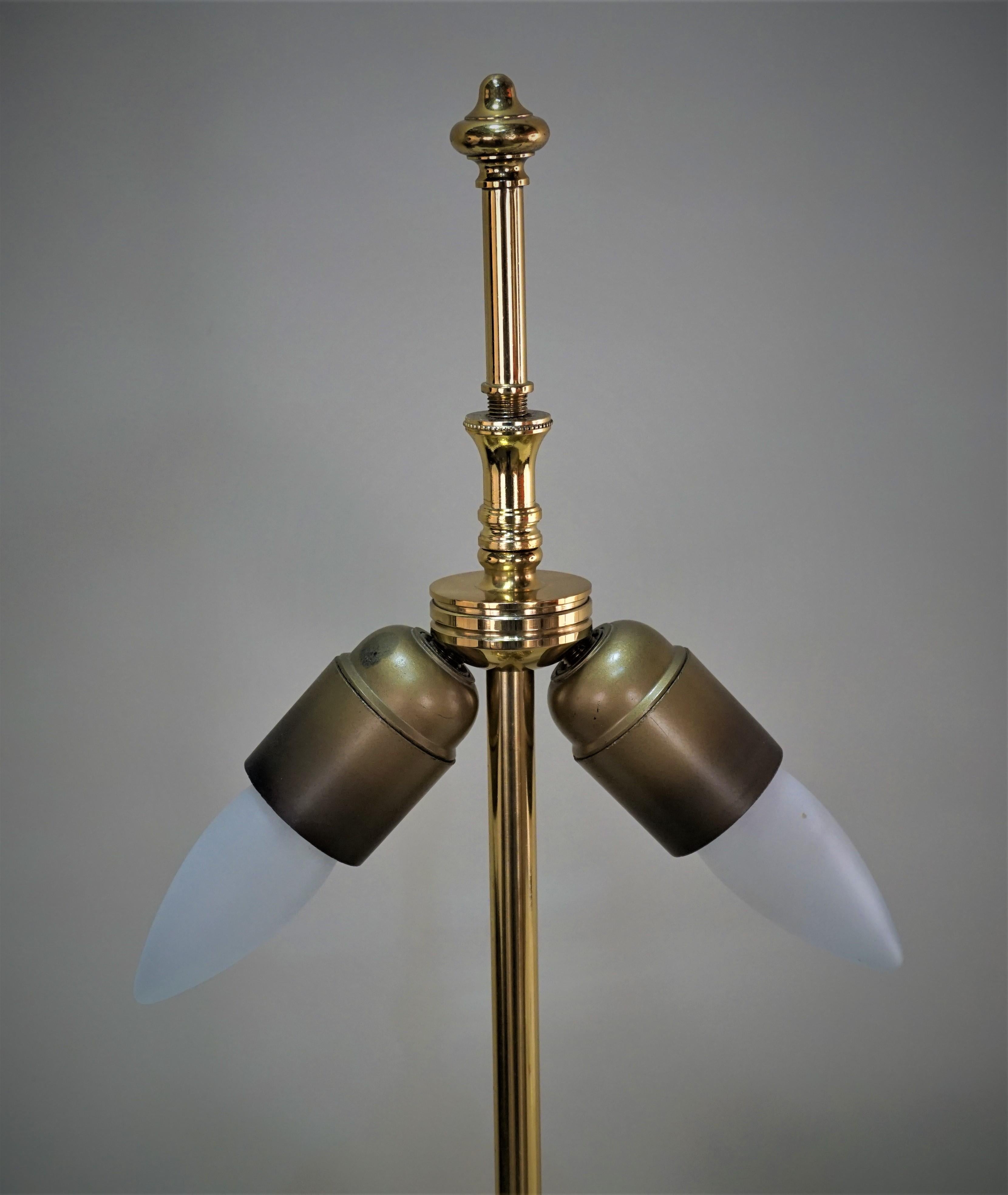 Maison Charles Bronze 1970s Table Lamp with Lucite Base 1