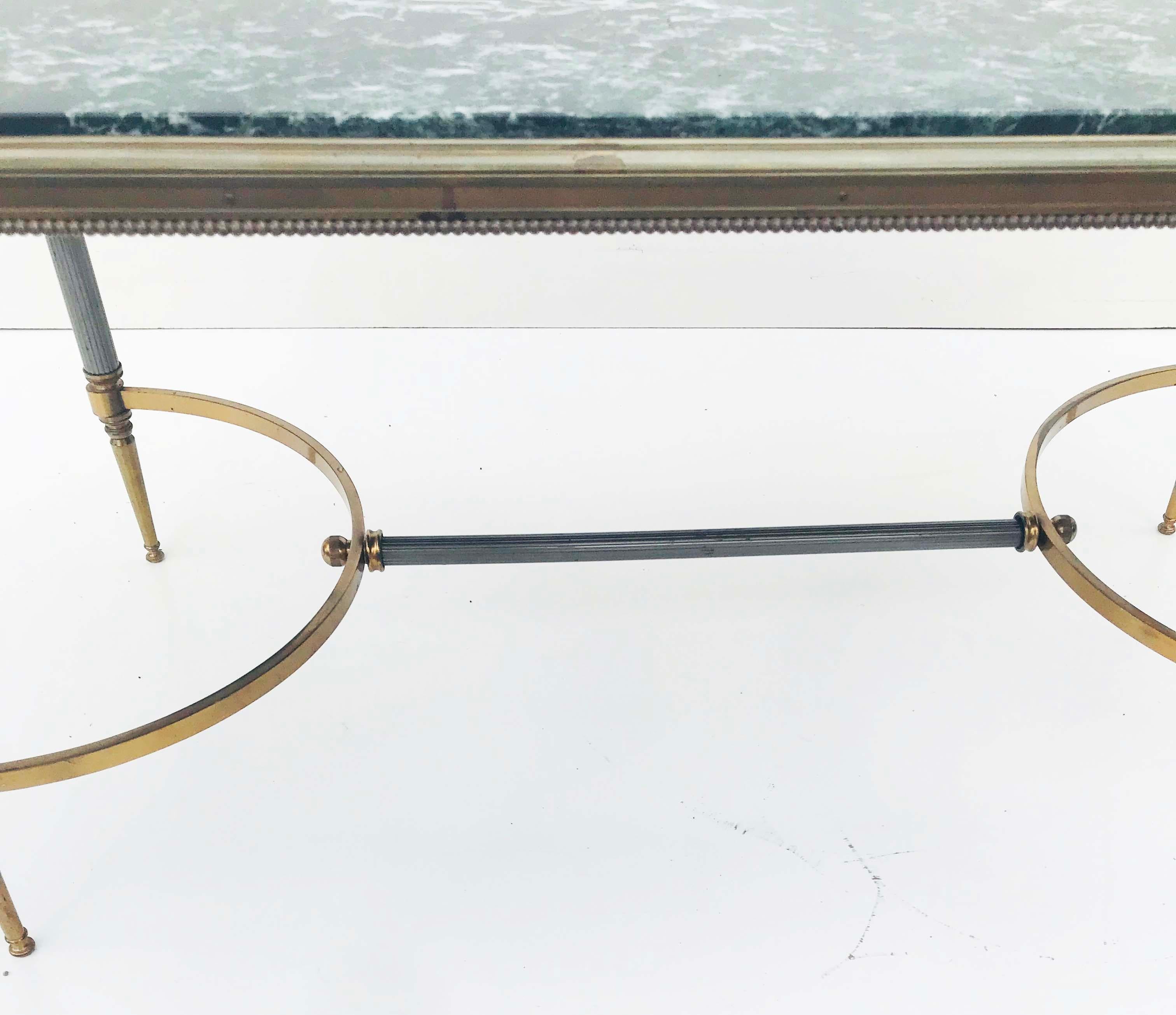 Maison Charles Bronze and Marble Coffee Table In Good Condition In Miami, FL