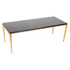 Maison Charles Bronze and Marble-Top Coffee Table