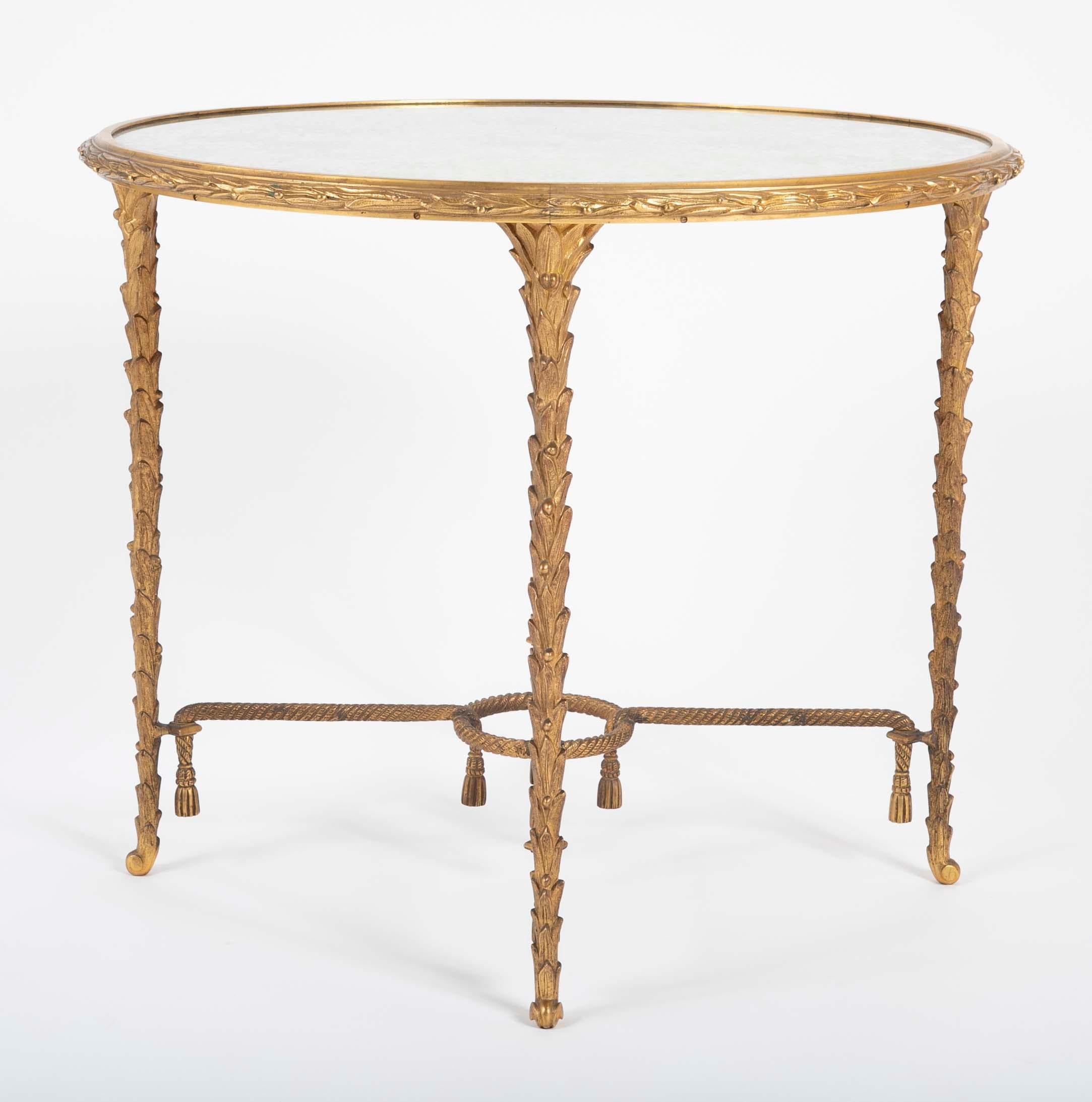 Maison Charles Bronze Mirrored Top Side Table 6