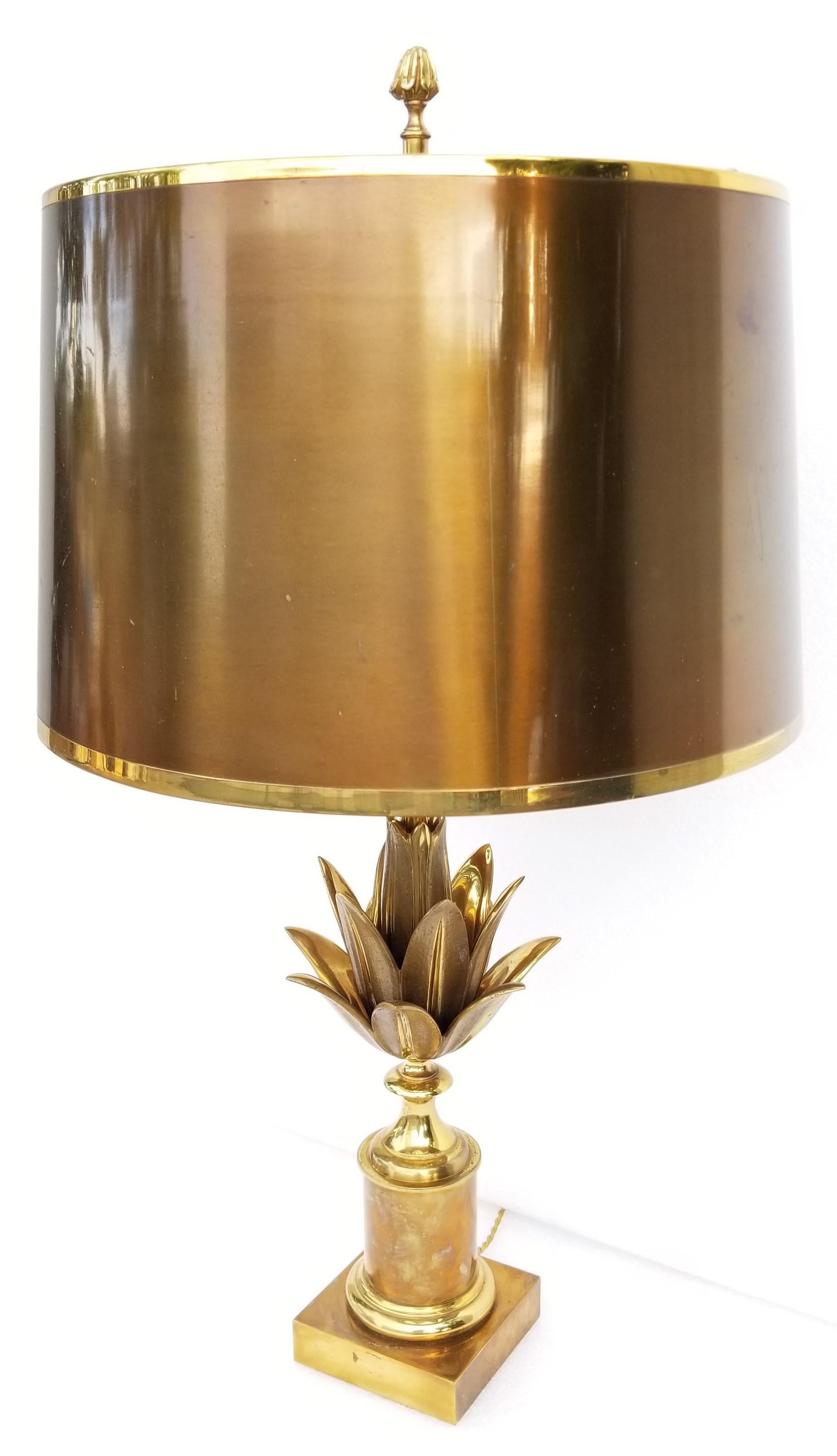 Lampe de table Maison Charles bronze, 2 patines bronze. Modèle 