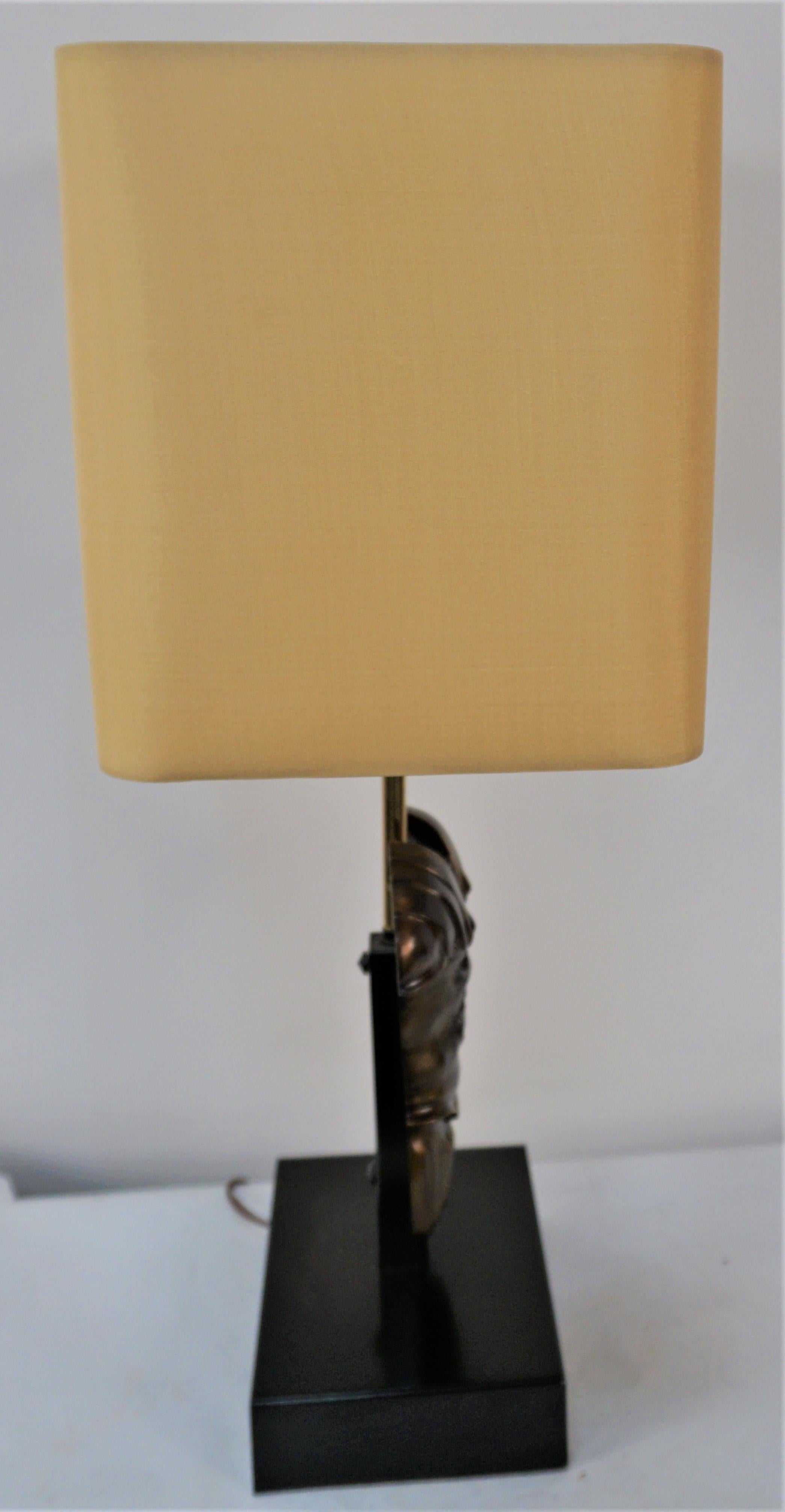 Lacquered Maison Charles Bronze Table Lamp For Sale