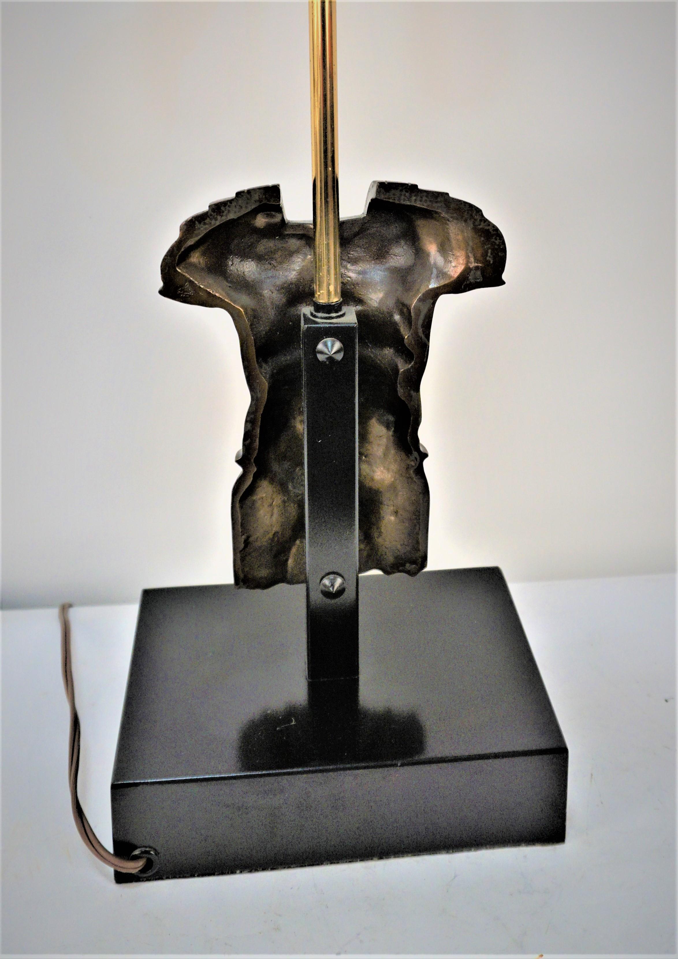 Late 20th Century Maison Charles Bronze Table Lamp For Sale