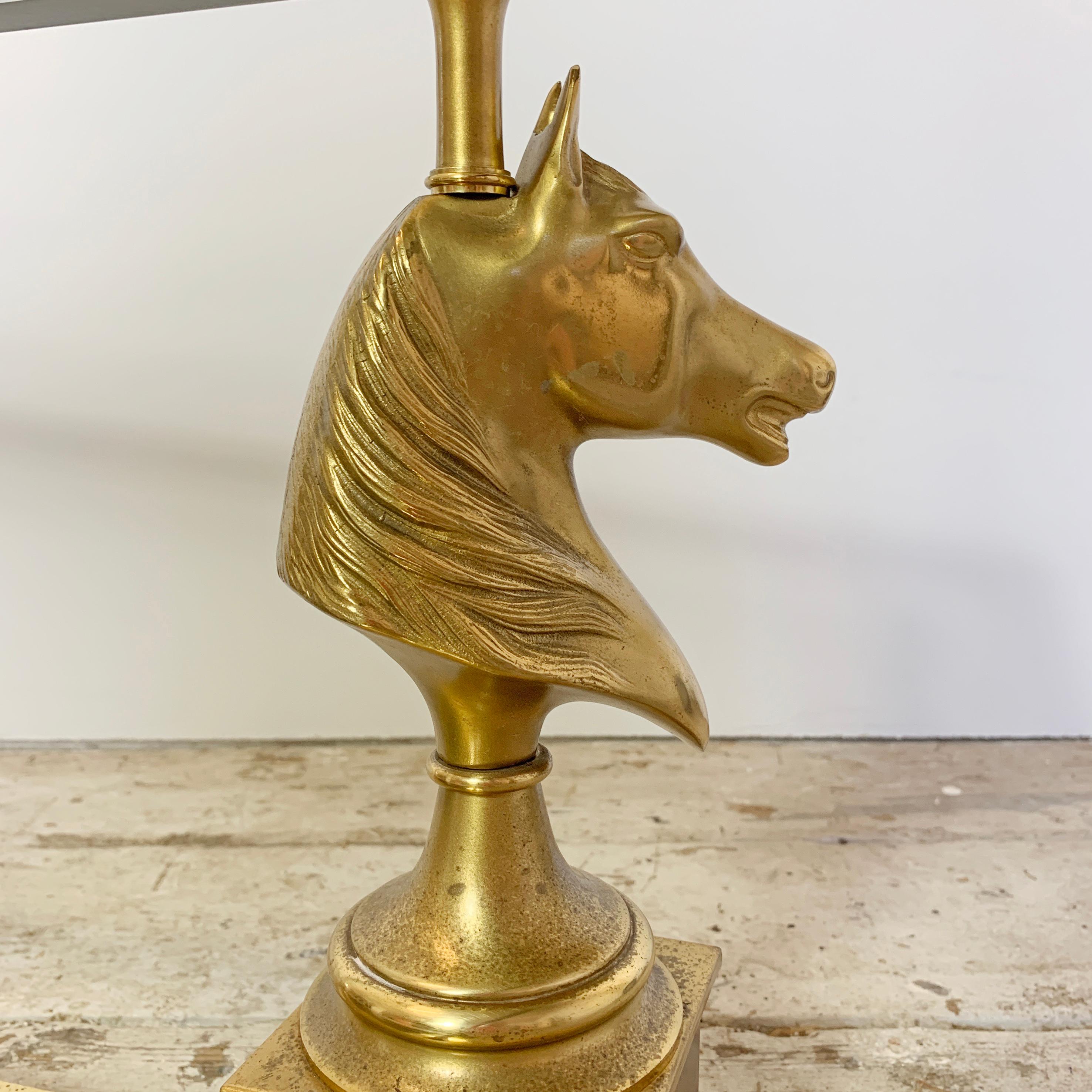Mid-Century Modern Maison Charles Gold 'Cheval' Horse Head Coffee Table For Sale