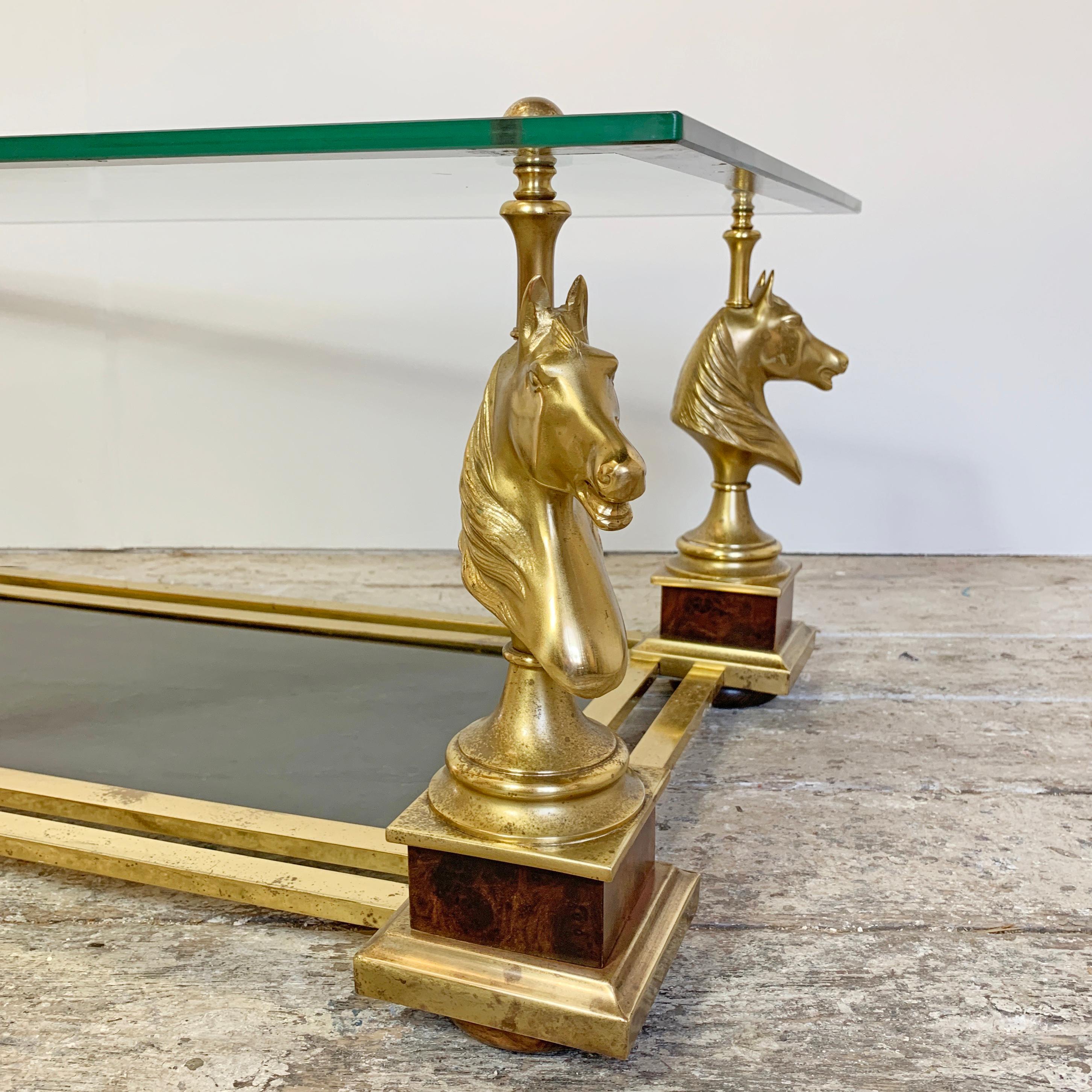 Maison Charles Gold 'Cheval' Horse Head Coffee Table For Sale 1