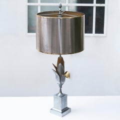 Maison Charles Corn Table Lamp Signed, France, 1970