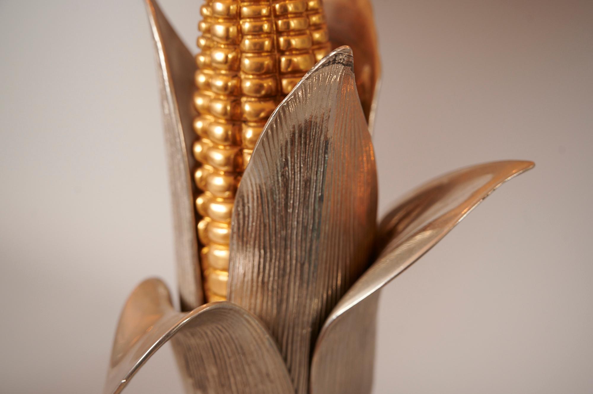 Maison Charles Ear of Corn Lamp, c1970 In Good Condition For Sale In London, GB