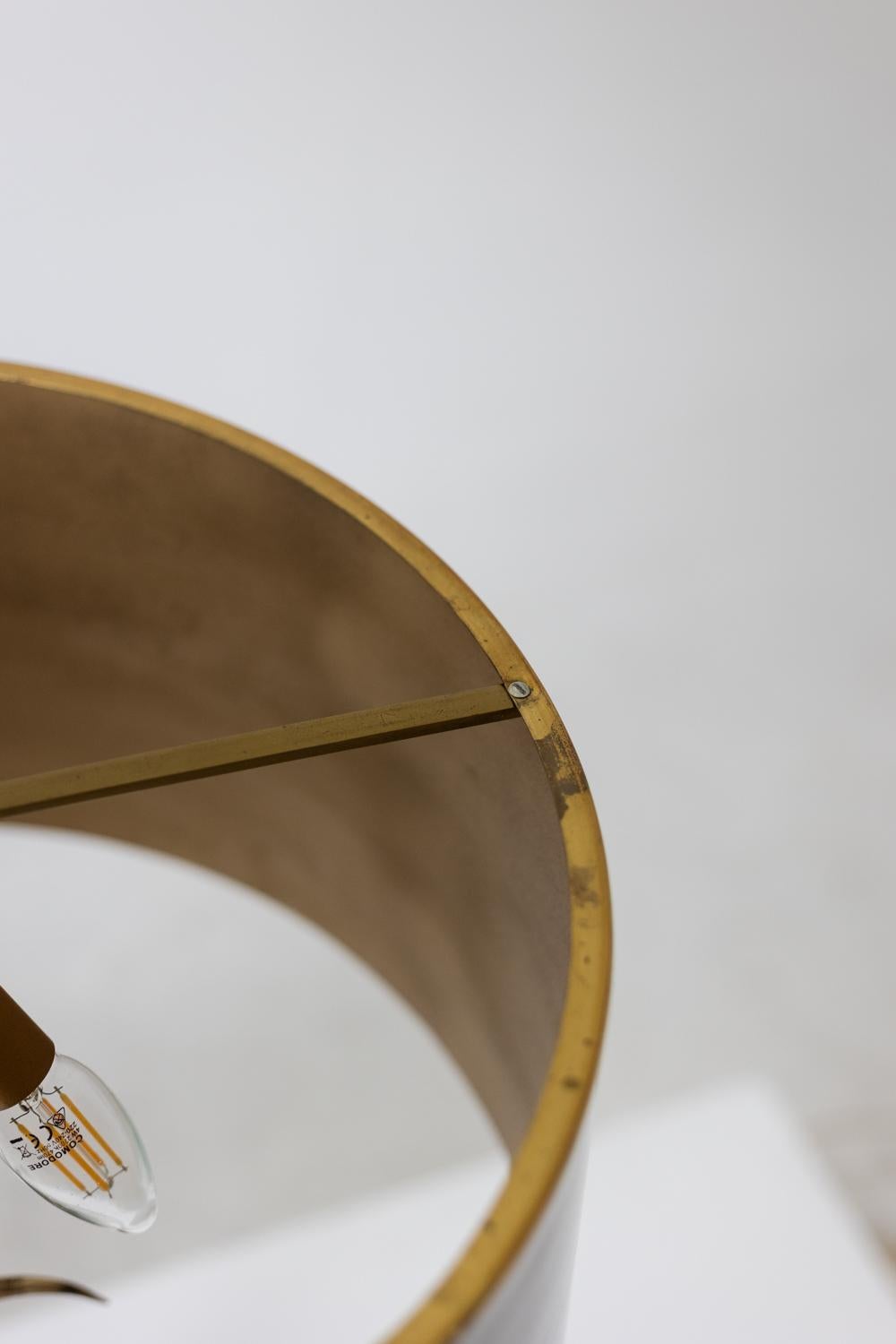 Bronze Maison Charles. “Egg” lamp in fractal resin and bronze. Circa 1970. For Sale