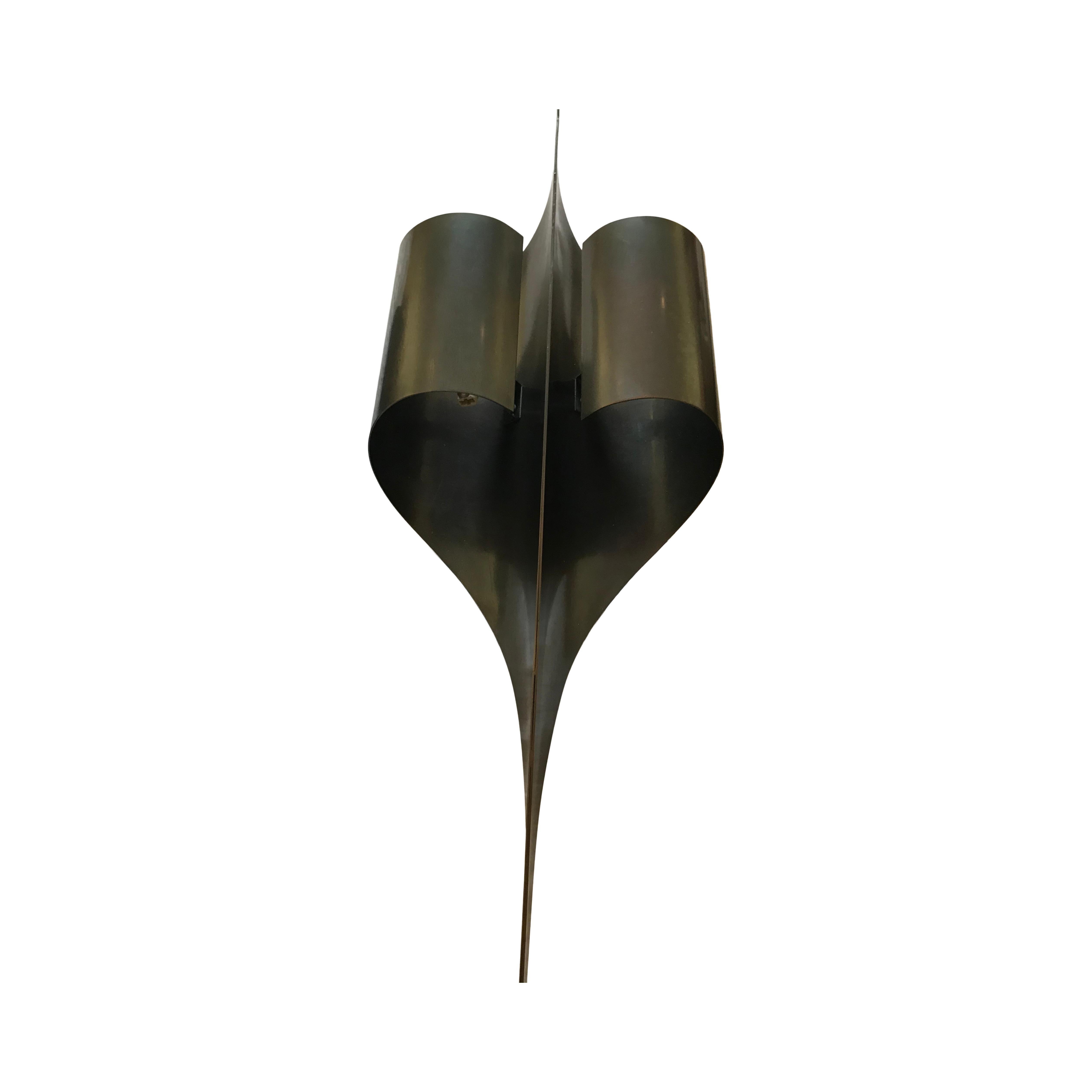 French Maison Charles Espadon Wall Sconce in Aged Bronze Finish For Sale