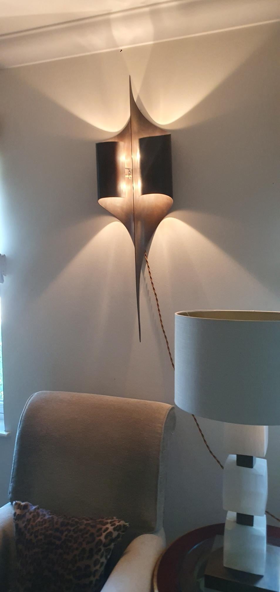 Maison Charles Espadon Wall Sconces in Matt Bronze Finish 3