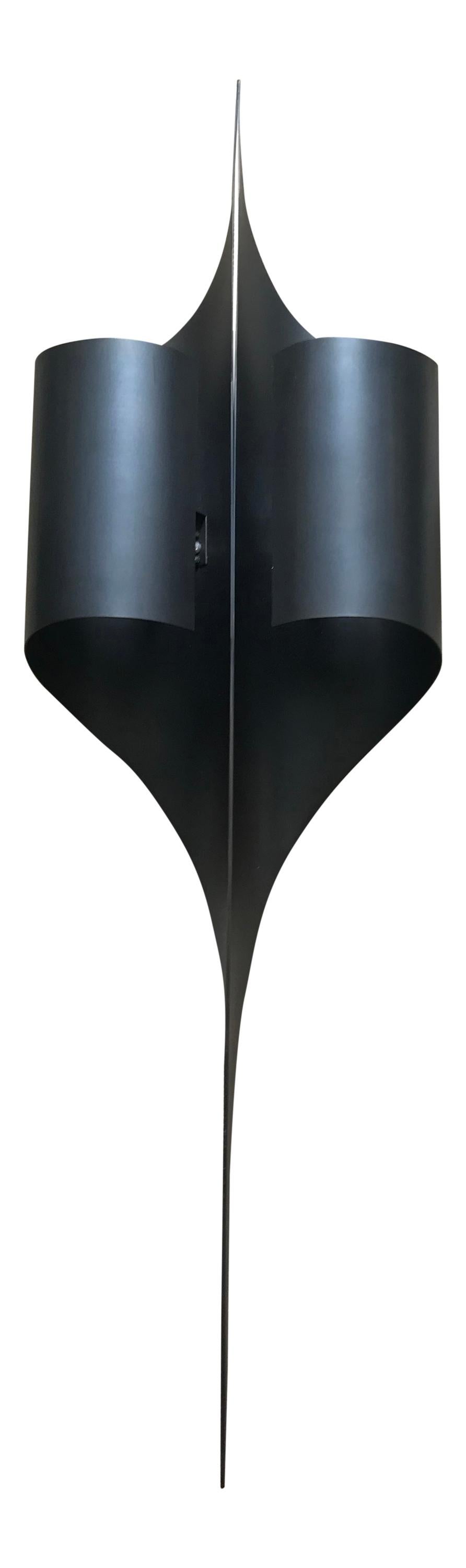 Post-Modern Maison Charles Espadon Wall Sconces in Matt Bronze Finish