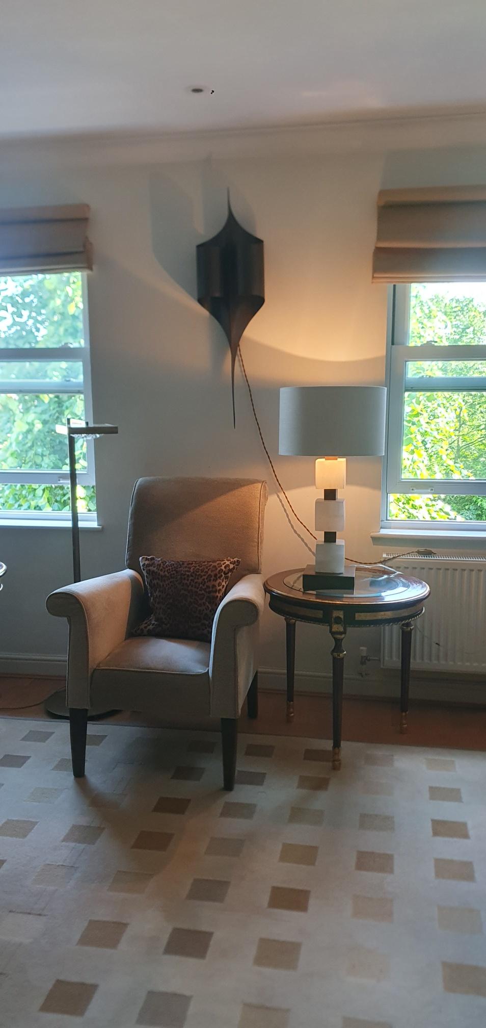 Late 20th Century Maison Charles Espadon Wall Sconces in Matt Bronze Finish