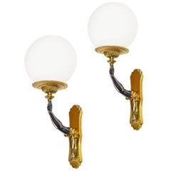 Maison Charles et Fils Pair of Sconces.  3 pairs Available. Priced by pair