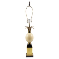 Maison Charles et Fils Paris Lampe à poser en coquille d'œuf d'autruche, vers 1960