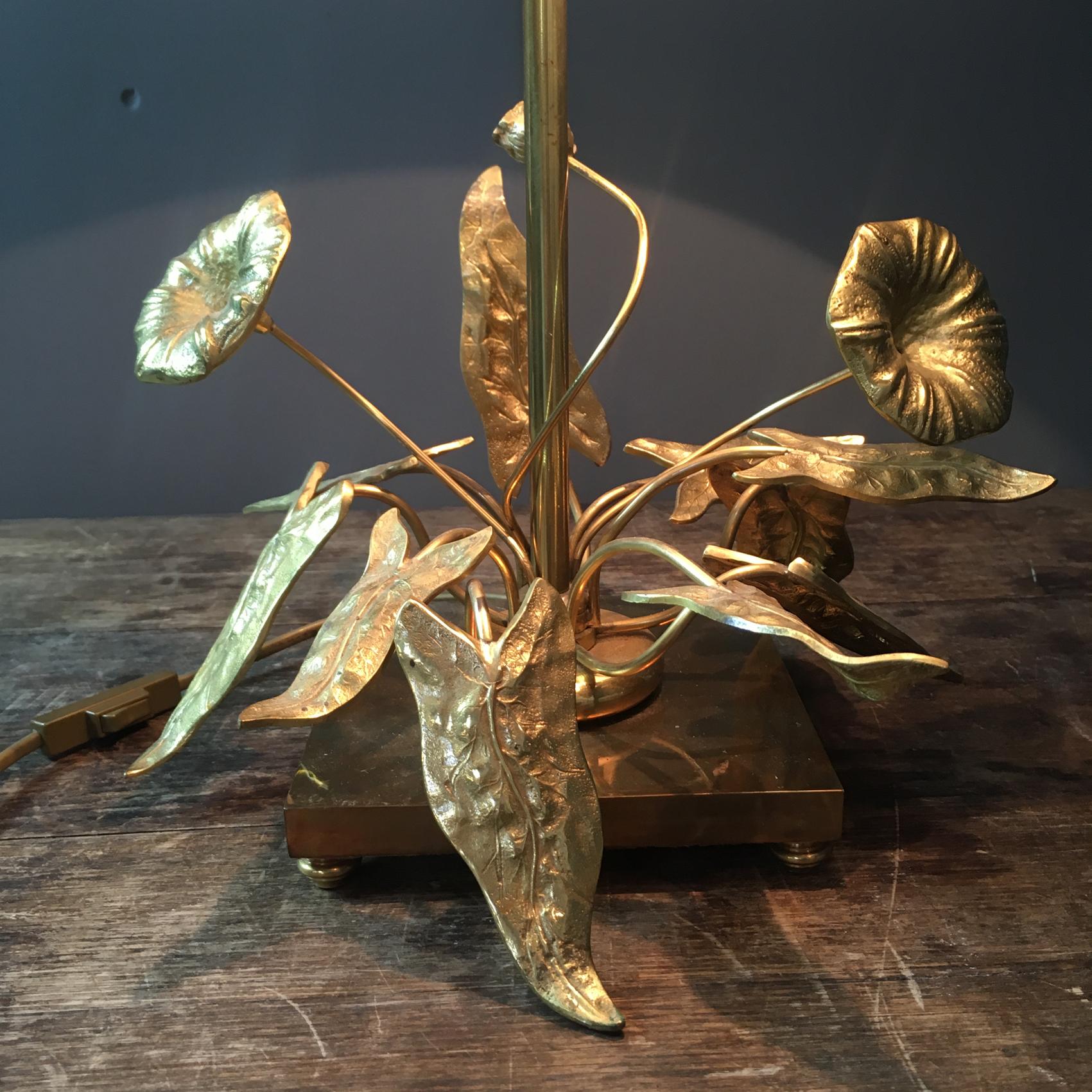 Maison Charles Flowers and Foliage Table Lamp, 1960s 7