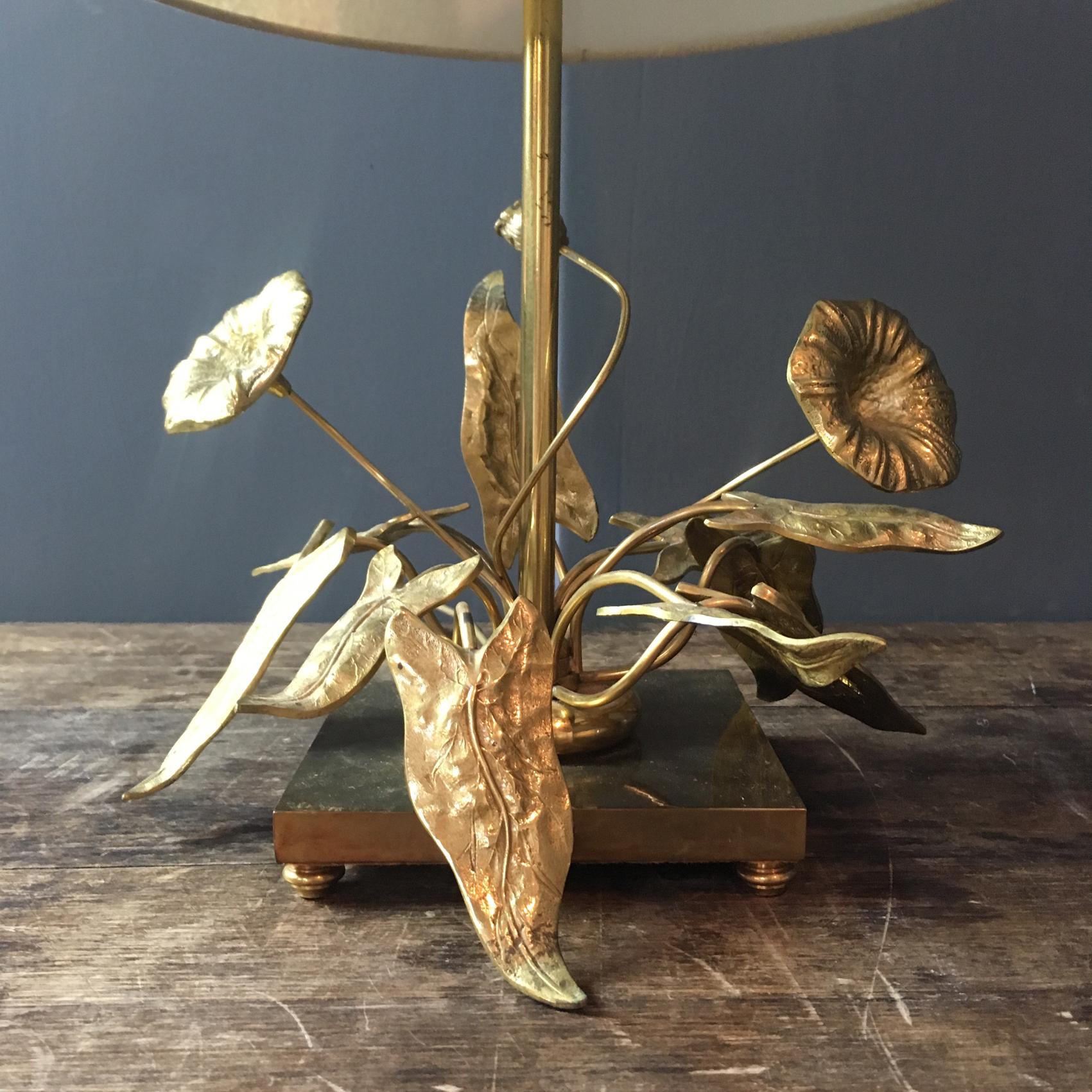 Mid-Century Modern Maison Charles Flowers and Foliage Table Lamp, 1960s