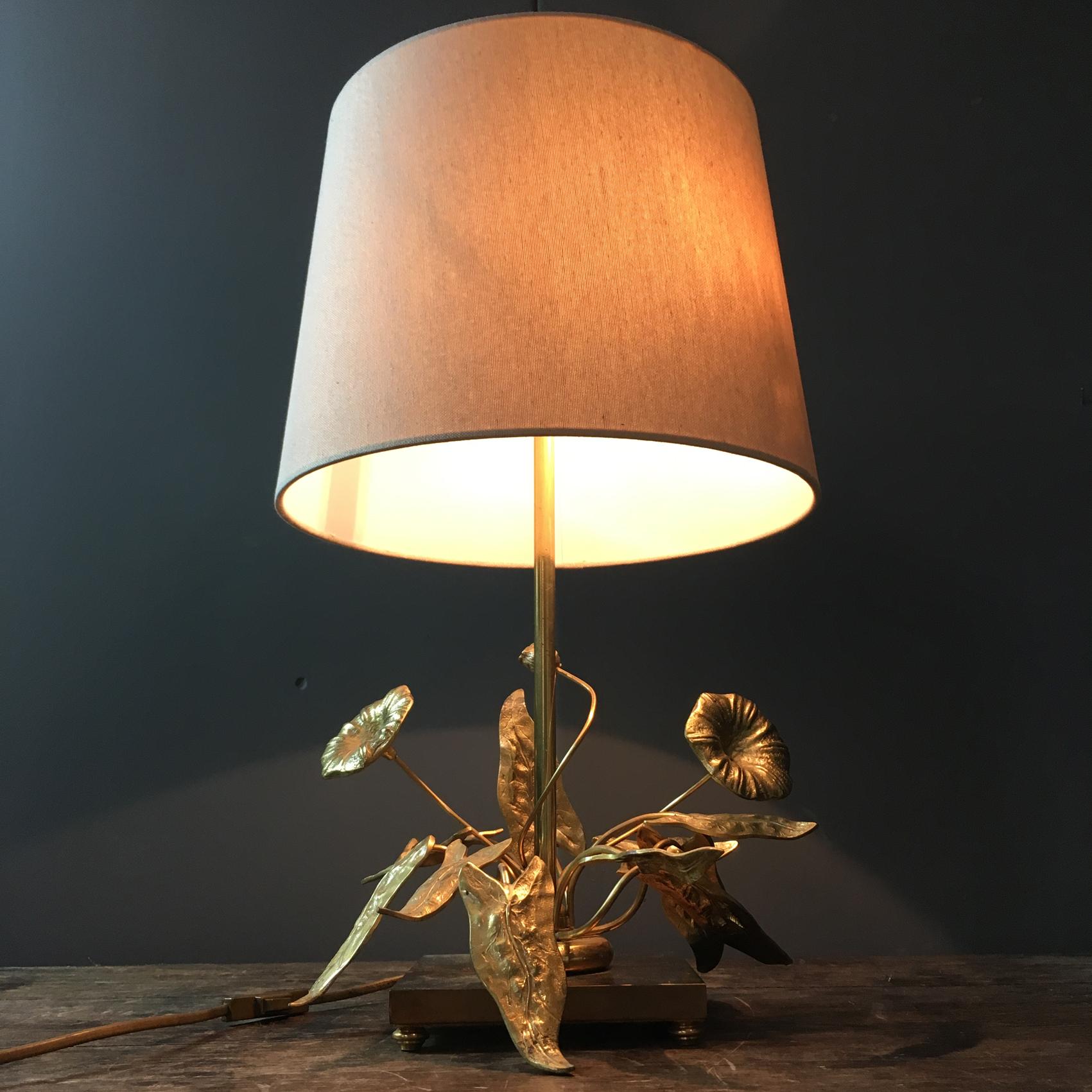 Maison Charles Flowers and Foliage Table Lamp, 1960s 1