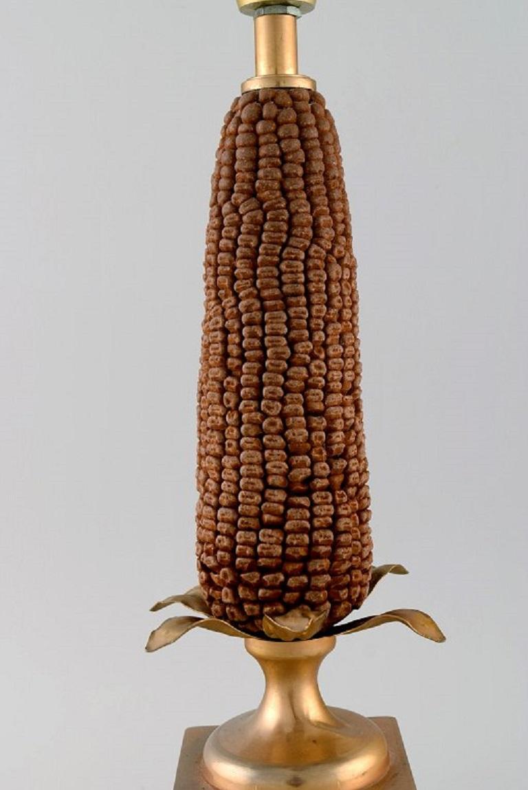 Post-Modern Maison Charles, France, Table Lamp Designed as a Corn Cob. 1960s/70s For Sale