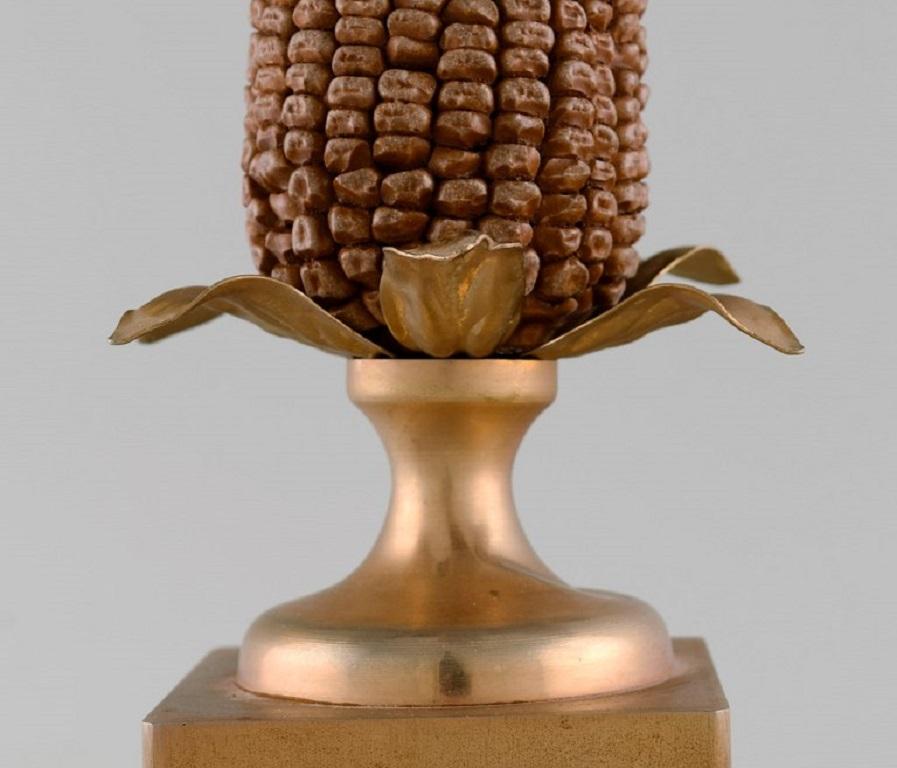 French Maison Charles, France, Table Lamp Designed as a Corn Cob. 1960s/70s For Sale