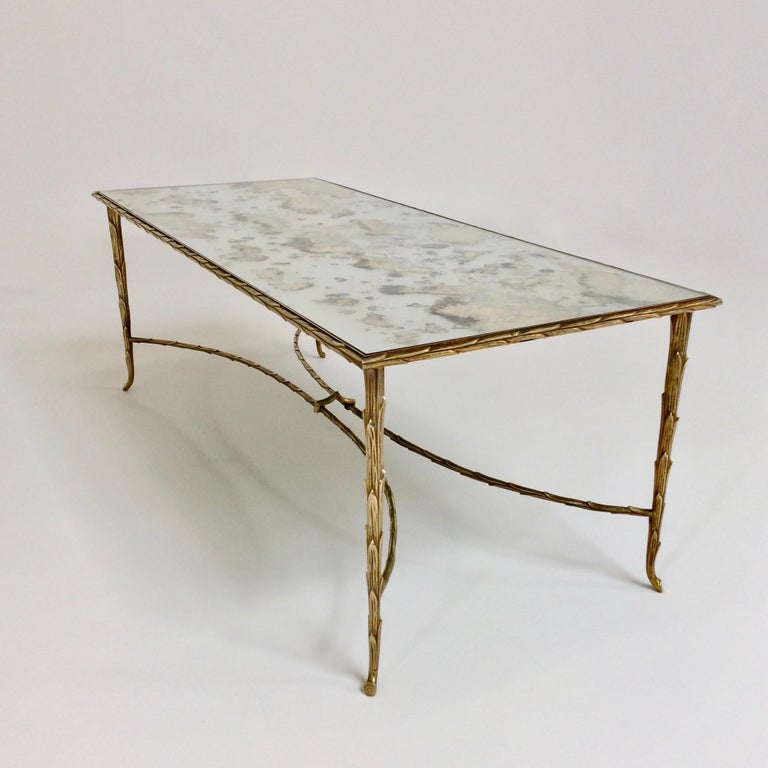 Maison Charles Gilt Bronze Coffee Table, circa 1950, France In Good Condition For Sale In Brussels, BE