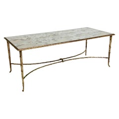 Tavolino da caffè in bronzo dorato Maison Charles, 1950 circa, Francia