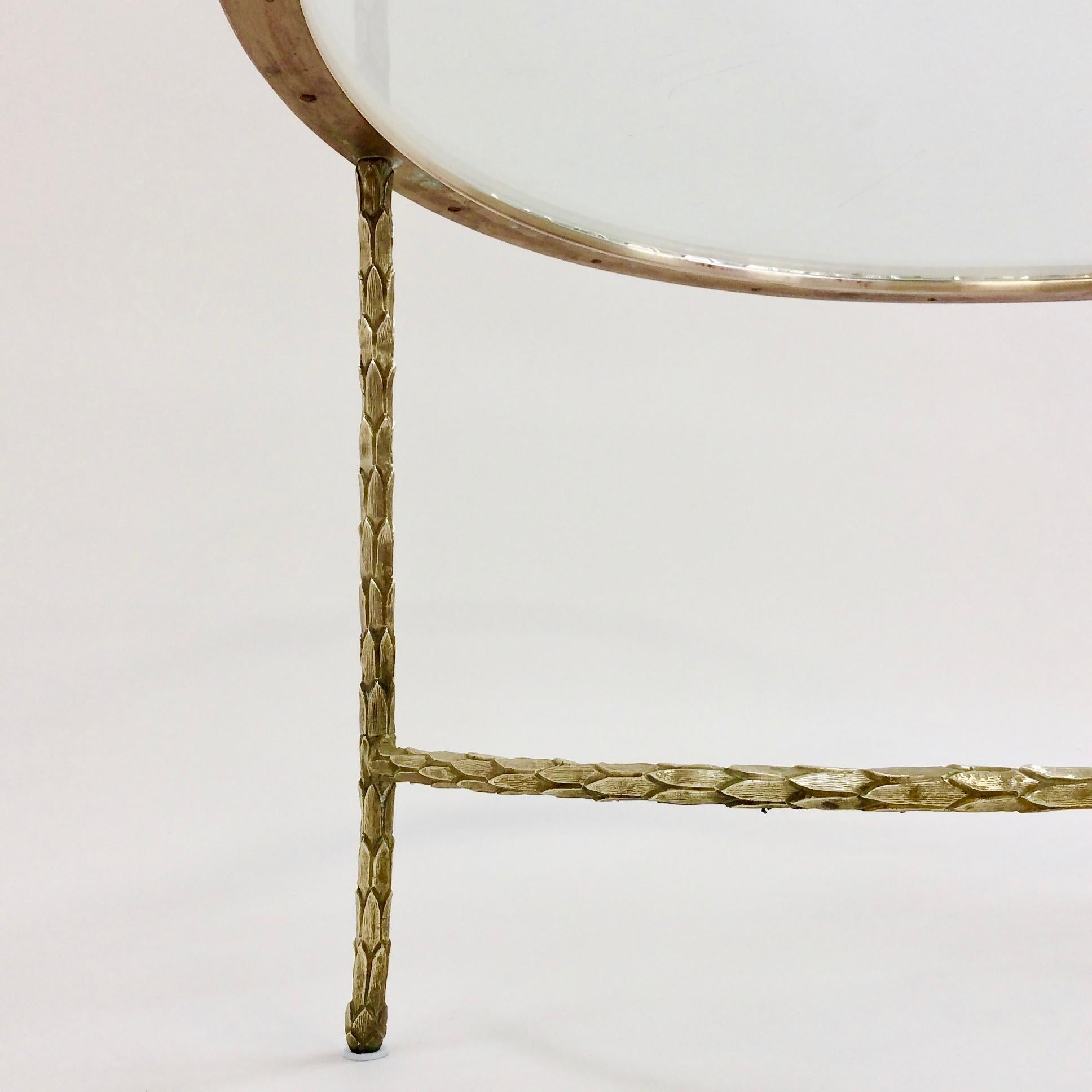 Maison Charles Signed Gilt Bronze Coffee Table, circa 1960, France 5