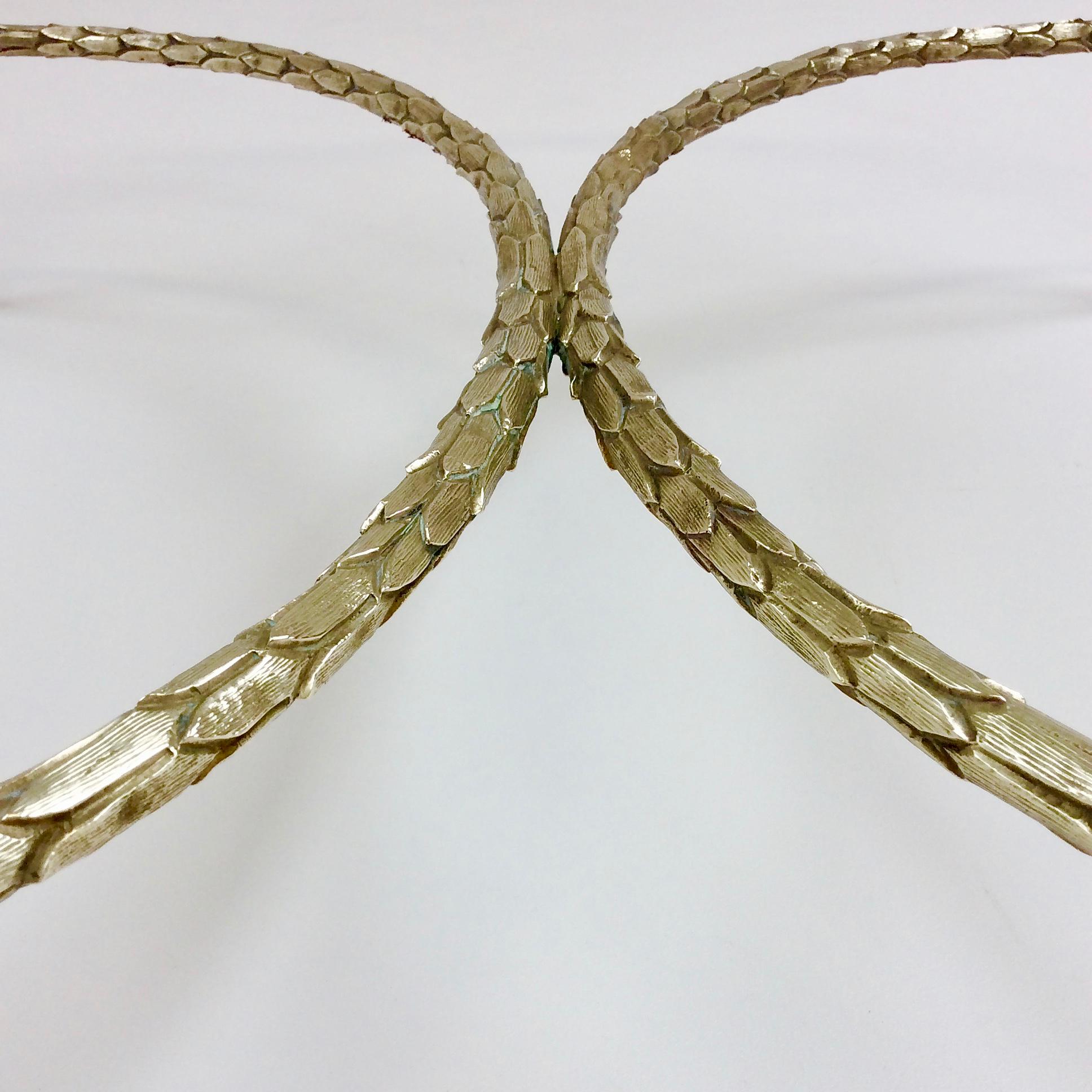 Maison Charles Signed Gilt Bronze Coffee Table, circa 1960, France 2