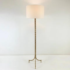 Maison Charles Gilt Bronze Floor Lamp, circa 1950, France.