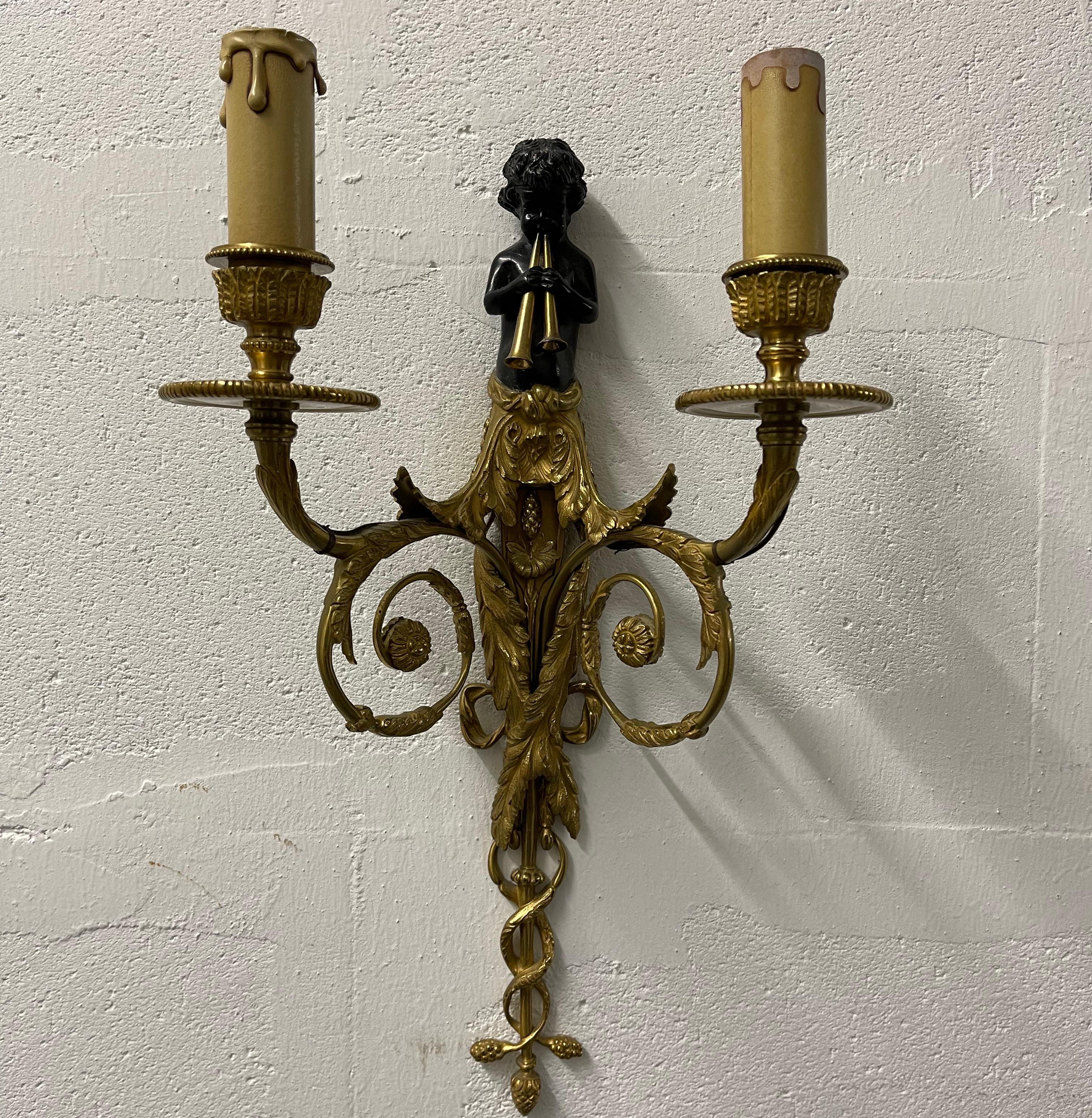 Maison Charles Gilt Bronze Wall Lights / Jean Haure / 3 Available For Sale 1
