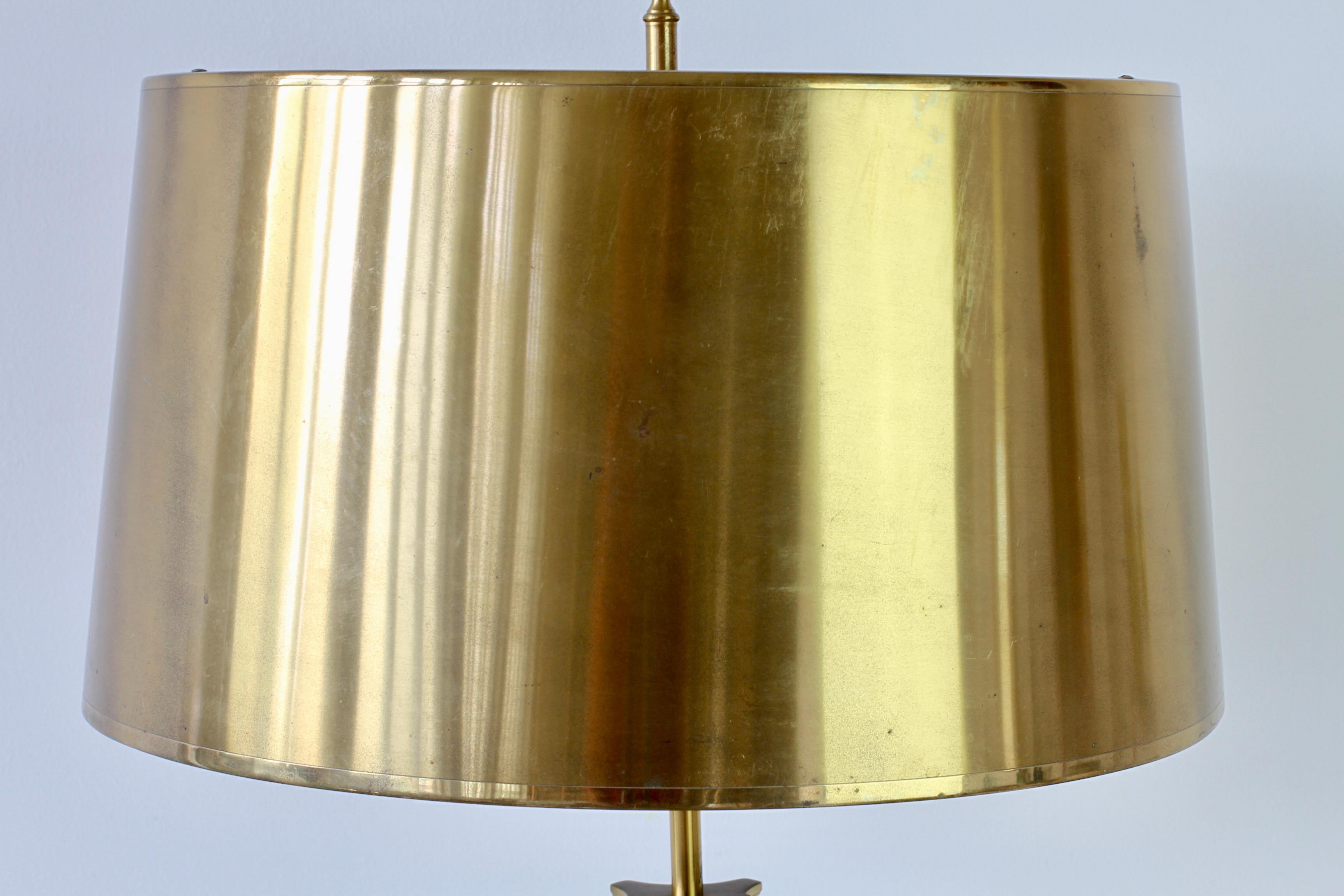 Maison Charles Huge Brass 'Corinthian Column' Table Lamp France, circa 1970s For Sale 9